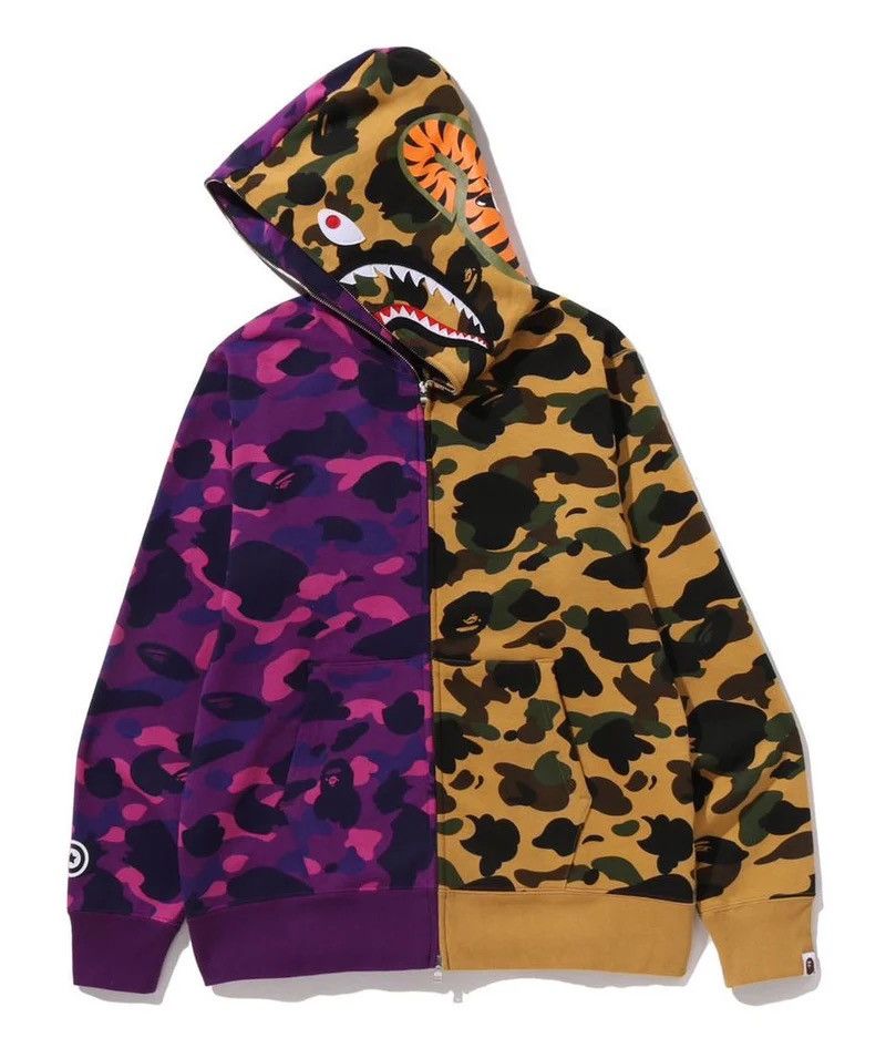 Bape Bape Shark Zip Hoodie Size ONE SIZE - 3 Thumbnail