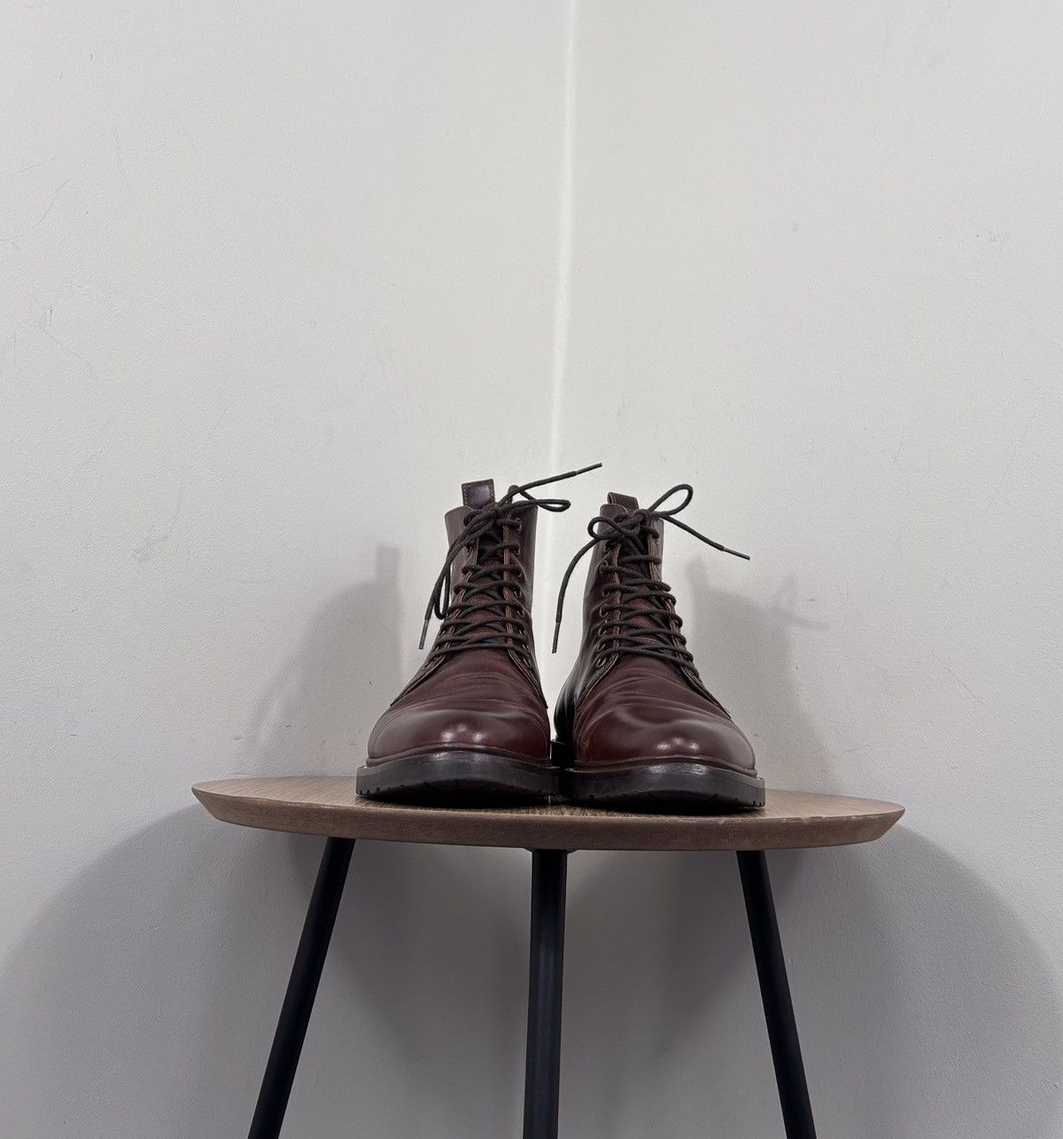 Bobbies Bobbies Paris Men’s Brown Calf Leather Service Lace-Up Boots Size US 9 / EU 42 - 6 Thumbnail