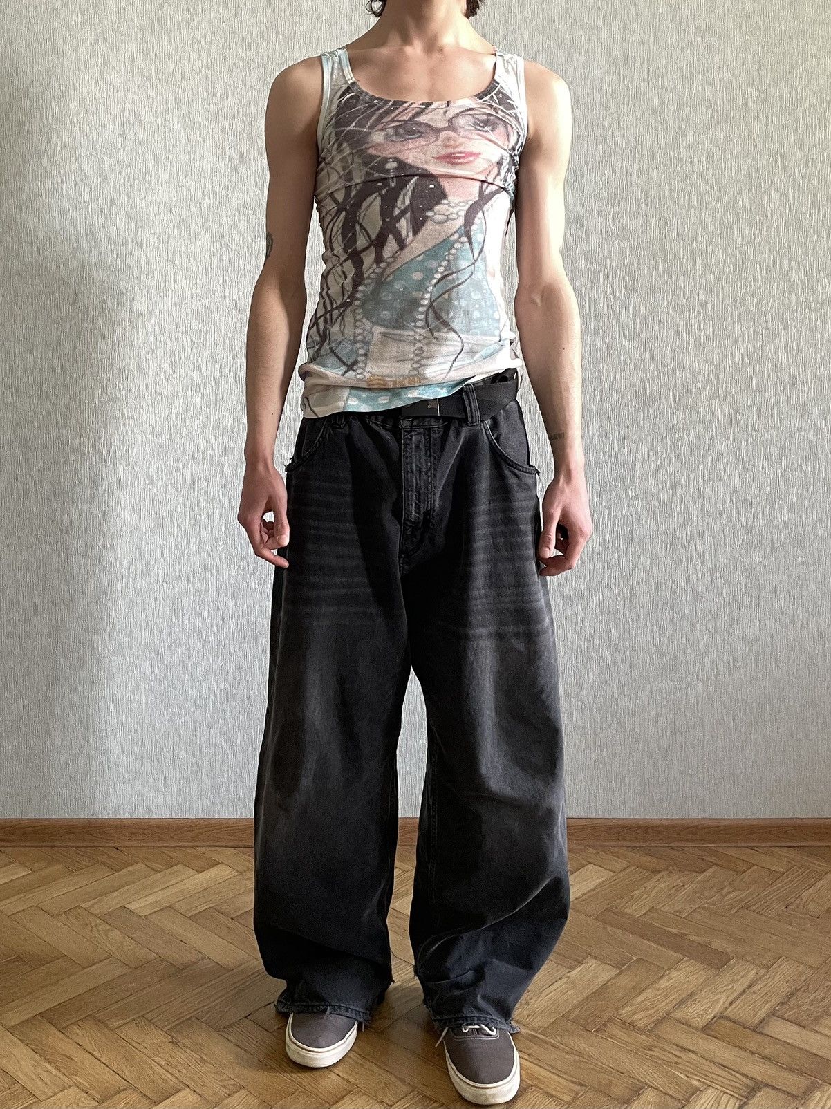 Other A Tunic / Tank Top Tee w/ Unknown Diva. Y2K / Millennium Size L / US 10 / IT 46 - 5 Thumbnail
