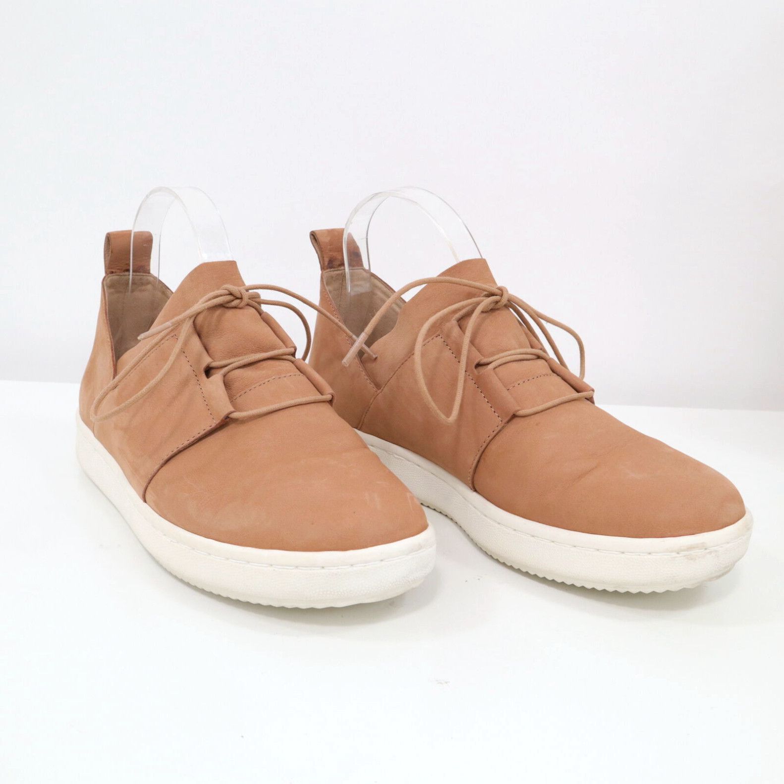image of Eileen Fisher Sneakers Flats Womens Brown Tan Suede Leather 9 Lace-Ups Kipling in White