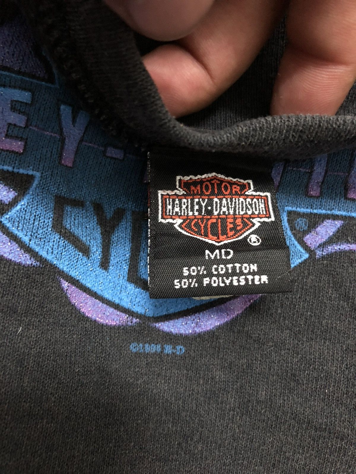 Harley Davidson Vintage Harley Davidson Blue Flame Sweatshirt Crewneck Size US M / EU 48-50 / 2 - 6 Thumbnail