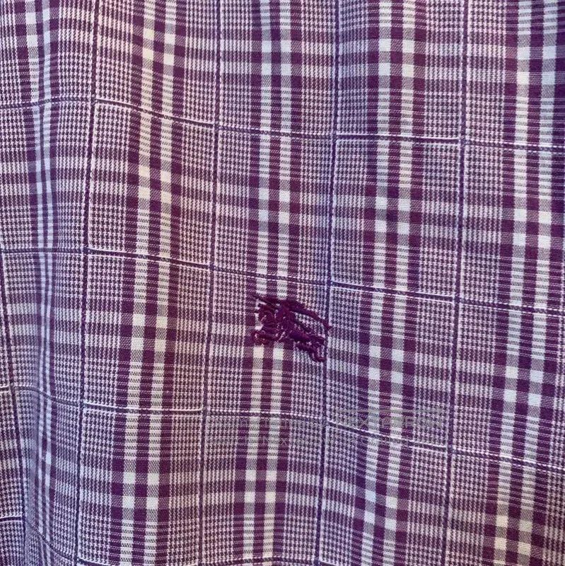 Burberry Burberry Long Sleeve Purple Cotton Shirt. Size M / US 6-8 / IT 42-44 - 5 Thumbnail