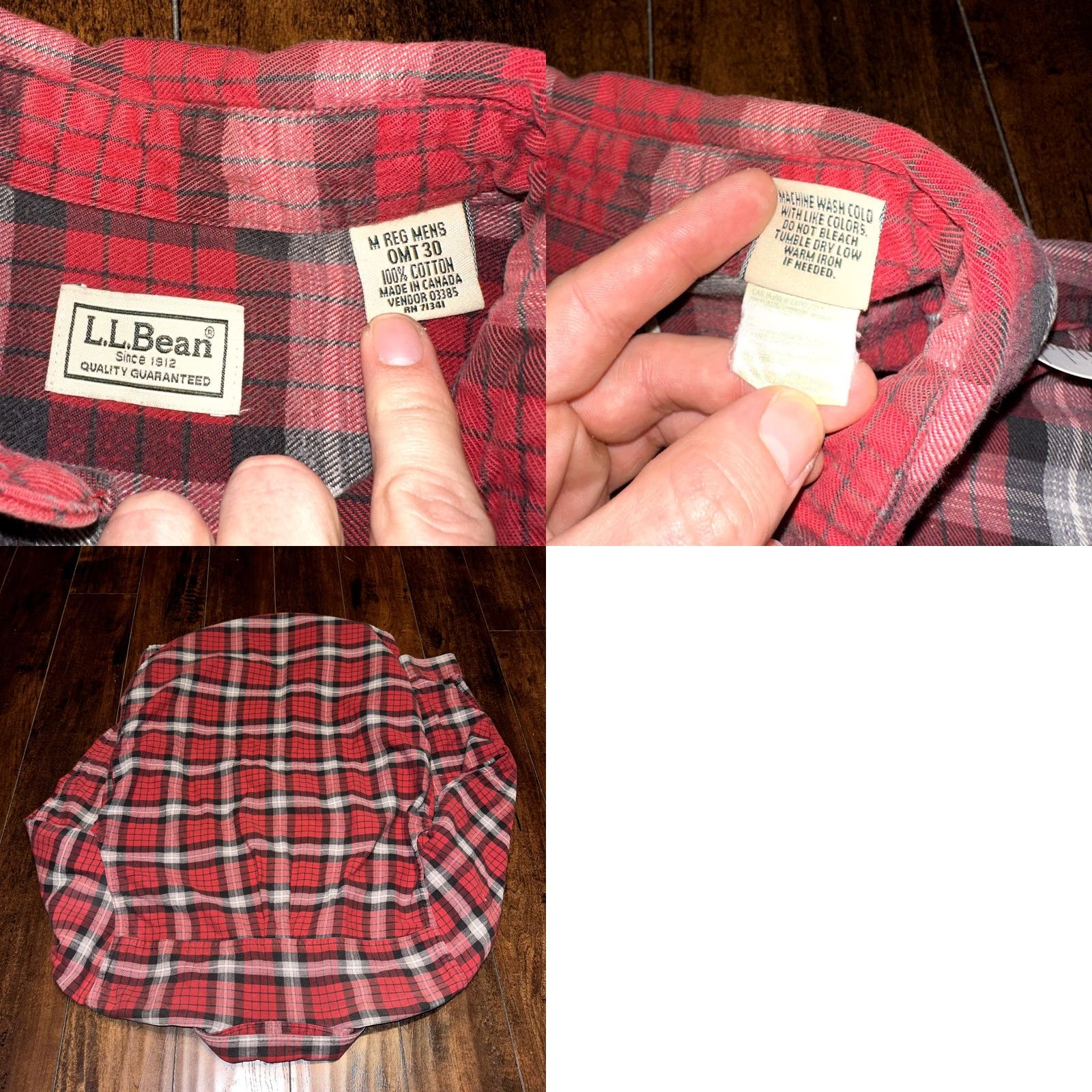 Vintage VINTAGE LL Bean Shirt Jacket Mens Medium Red Flannel Chore Barn Button Down Fall Basic Size US M / EU 48-50 / 2 - 8 Thumbnail