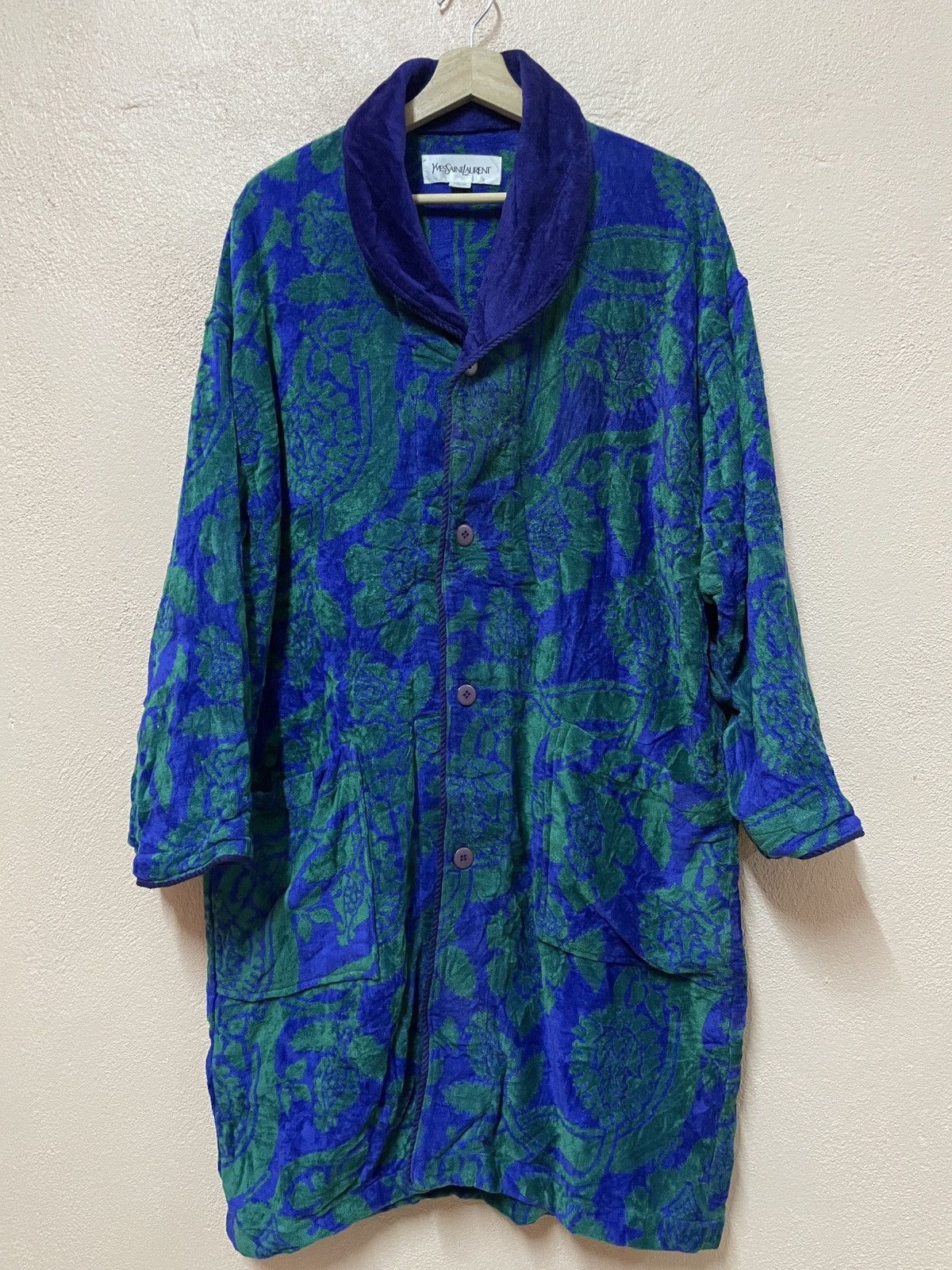 Designer × Yves Saint Laurent Yves Saint Laurent YSL Bathrobe Multicolor Floral Native Size US L / EU 52-54 / 3 - 2 Thumbnail