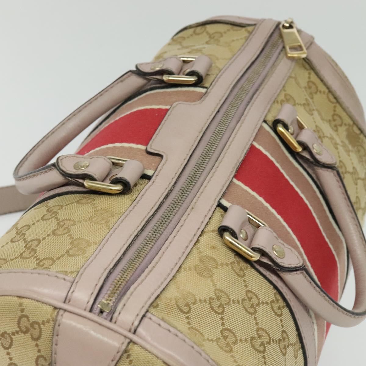 Gucci GUCCI GG Canvas Sherry Line Hand Bag Beige Gold Size ONE SIZE - 6 Thumbnail