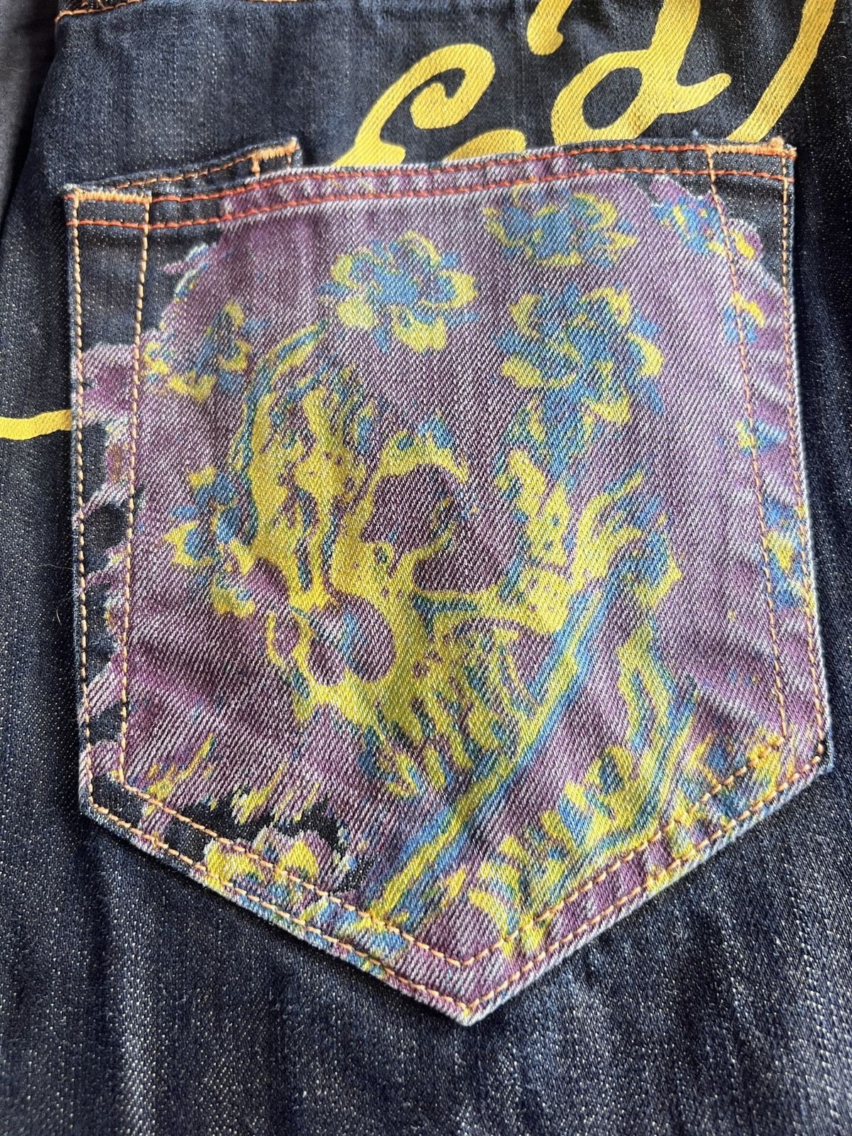 Ed Hardy Ed hardy Flower skull rare vintage denim Size US 32 / EU 48 - 3 Thumbnail