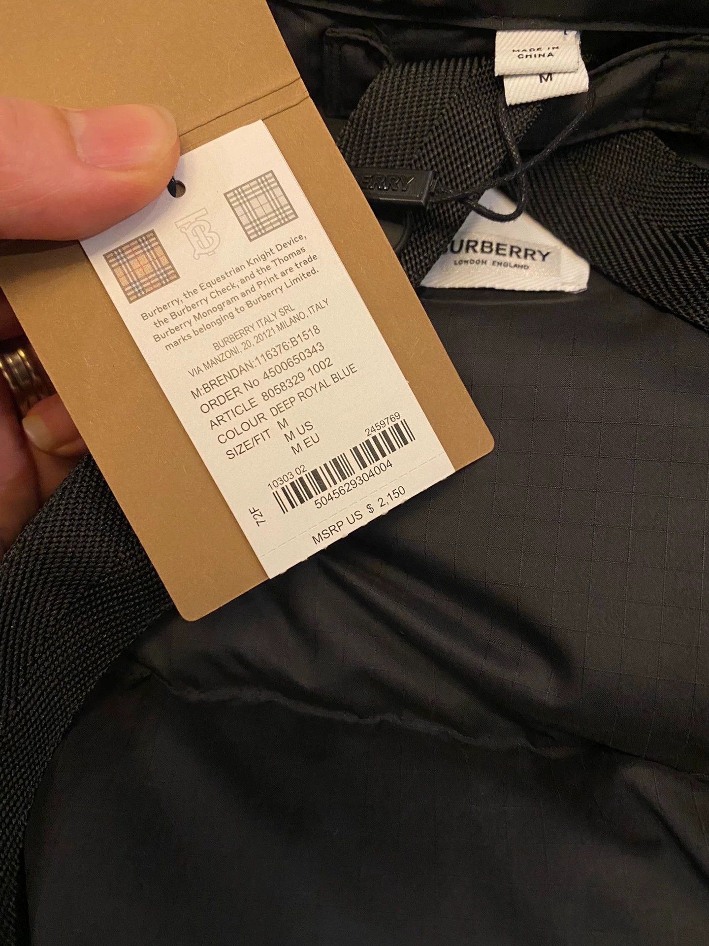 Burberry Burberry 90%Goose Down Waterproof China M Jacket Size US M / EU 48-50 / 2 - 6 Thumbnail