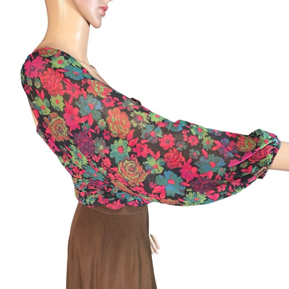 Free People New Free People Oh Lala Floral Crop Top Size XS Size XS / US 0-2 / IT 36-38 - 3 Thumbnail