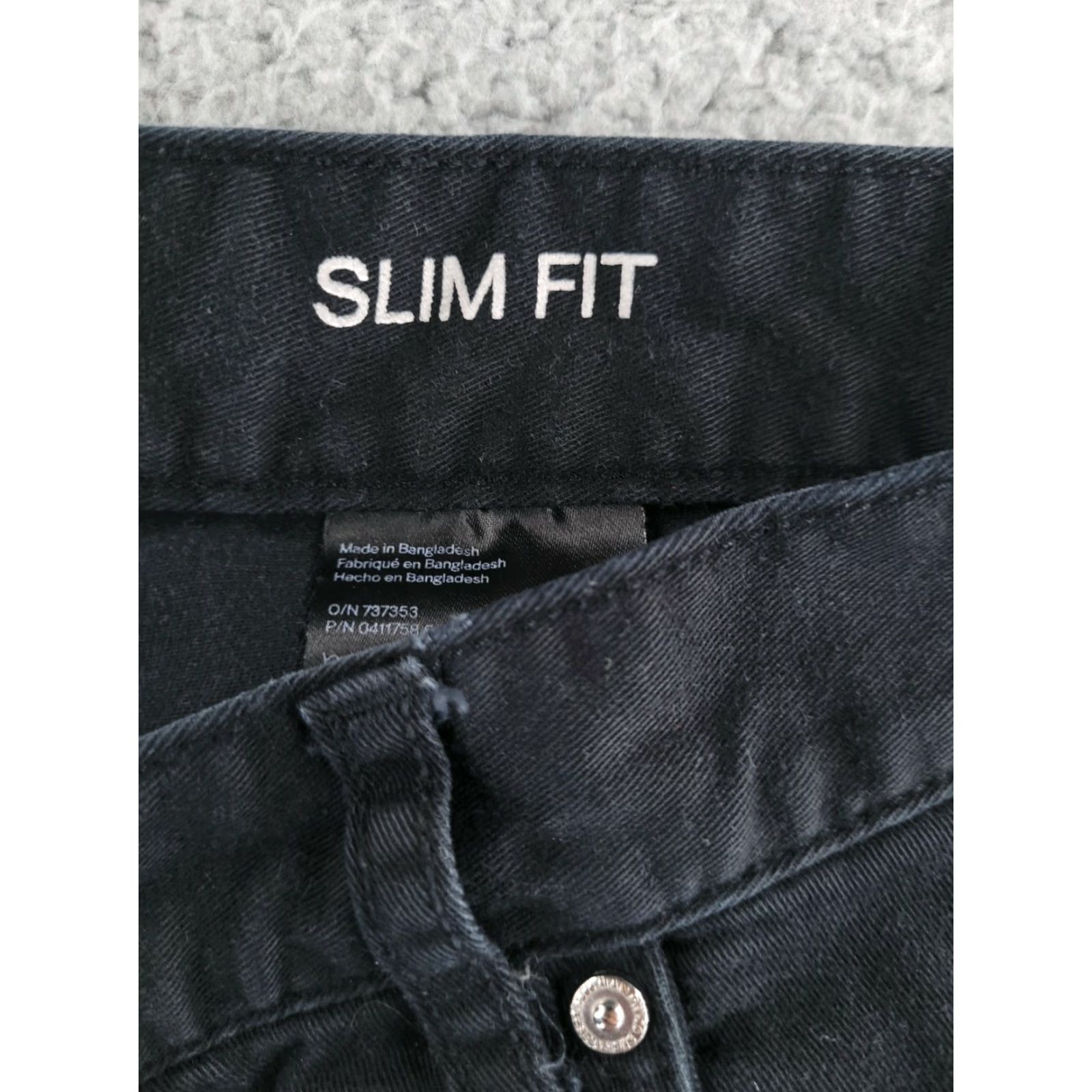H&M H&M Slim Skinny Jeans Mens 32x29 Black Denim Button Fly Jeans Slim Mens 32 Blue Vintage No Size US 32 / EU 48 - 4 Thumbnail