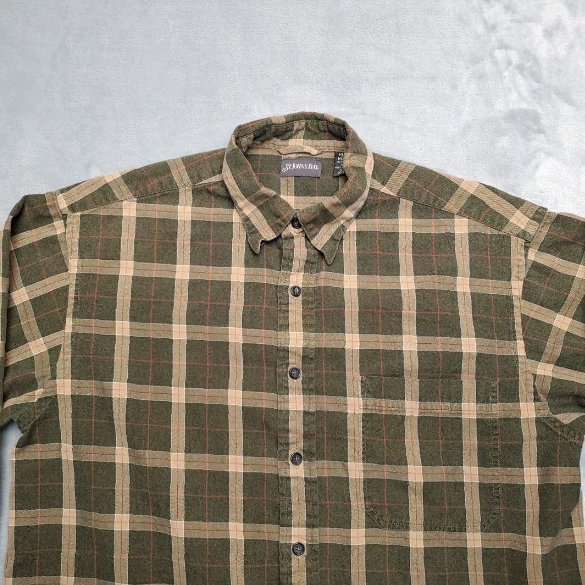 Vintage VINTAGE St. John's Bay Shirt Mens M Green Jaspe Plaid Outdoor Classic Retro Vintage Size US M / EU 48-50 / 2 - 3 Thumbnail