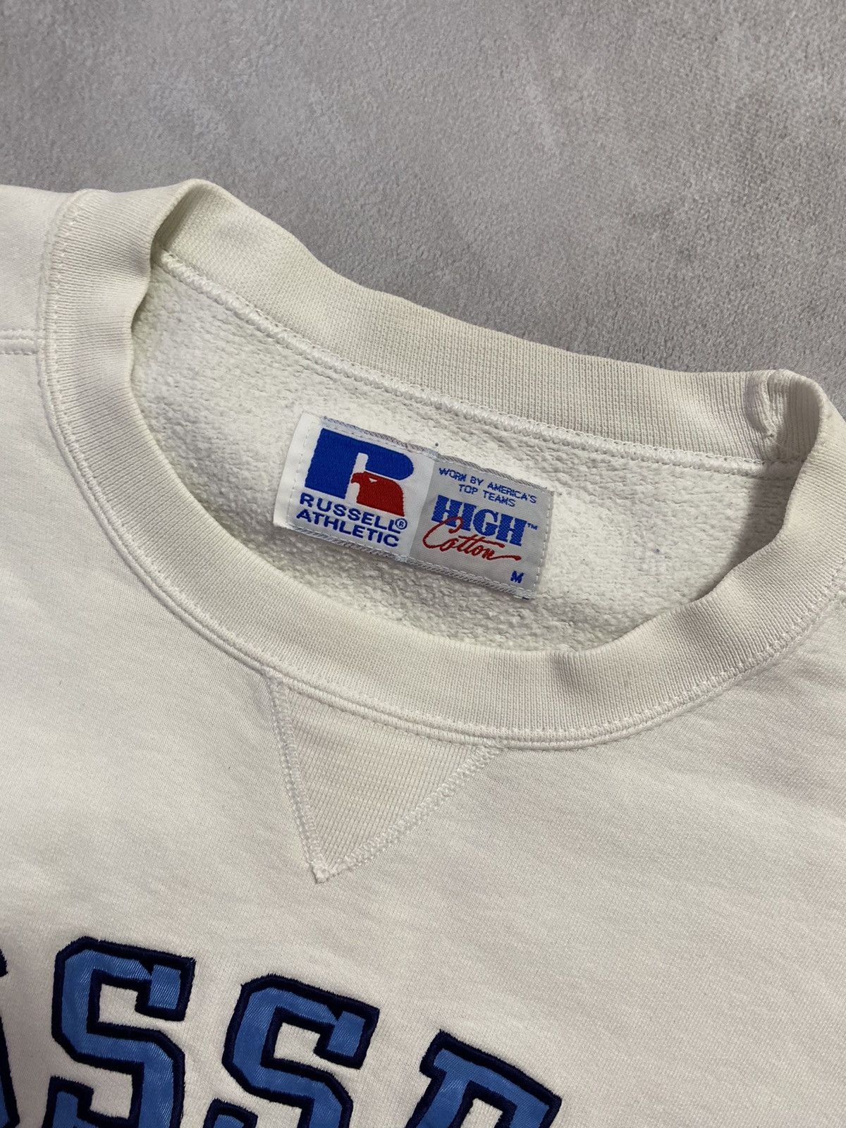 Russell Athletic × Vintage Vintage sweater oversized RUSSELL ATHLETIC BIG LOGO BOXY Size US M / EU 48-50 / 2 - 5 Thumbnail