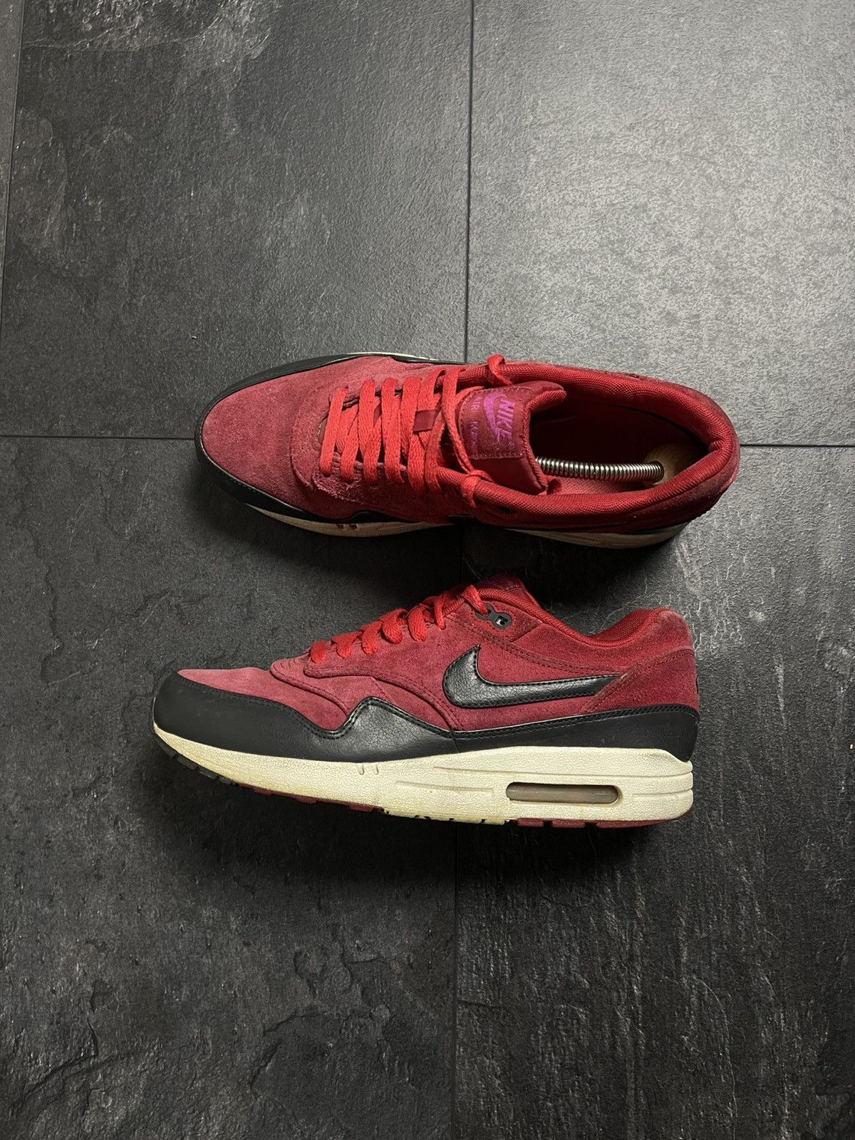Streetwear Nike Air Max 1 Premium Gym Red Anthracite Size US 8.5 / EU 41-42 - 7 Thumbnail