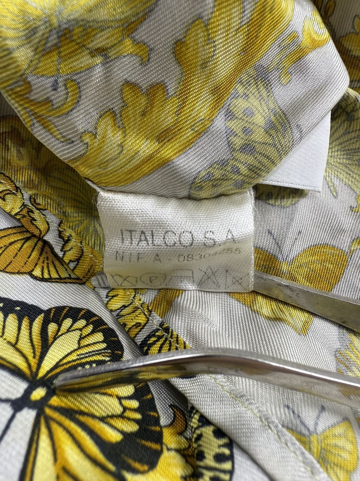 Versace Versace Baroque Butterfly Print Silk Shirt Size US M / EU 48-50 / 2 - 12 Thumbnail