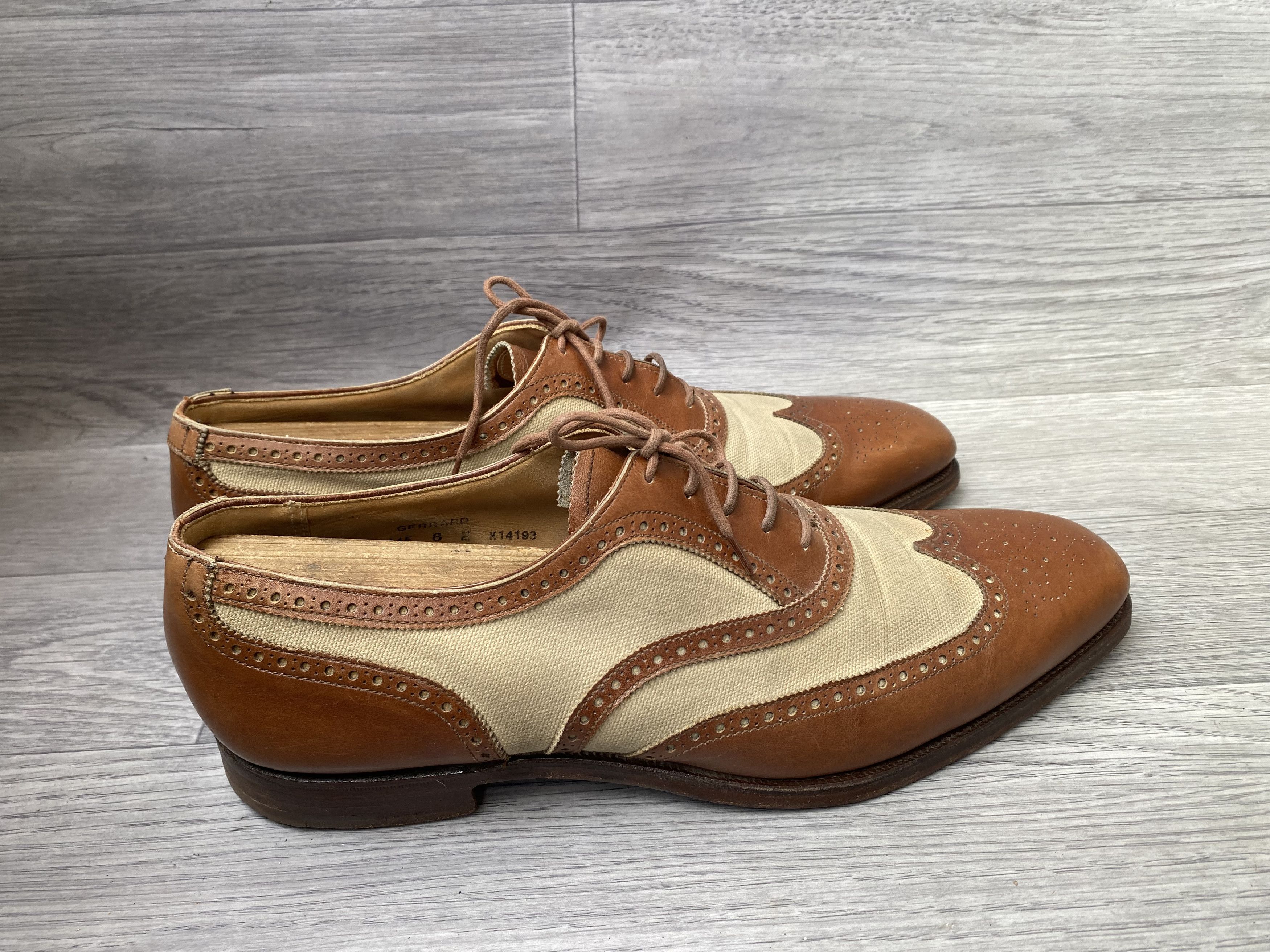 Crockett & Jones Crockett and jones two tone wingtip dress oxford shoes Size US 9 / EU 42 - 7 Thumbnail