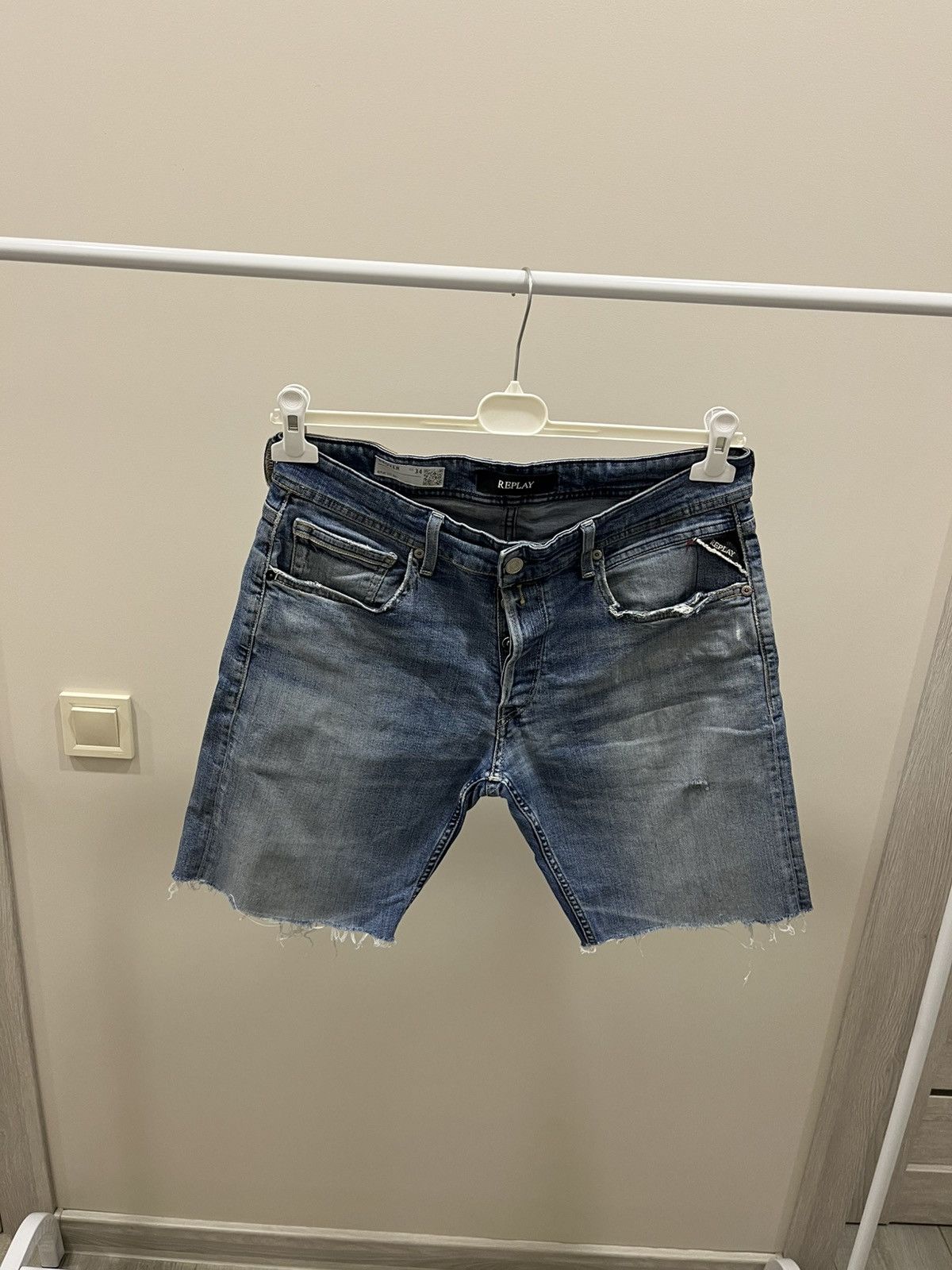 Japanese Brand Grover Mens W34 L32 Slim Shorts Denim Trousers Size US 34 / EU 50 - 2 Thumbnail