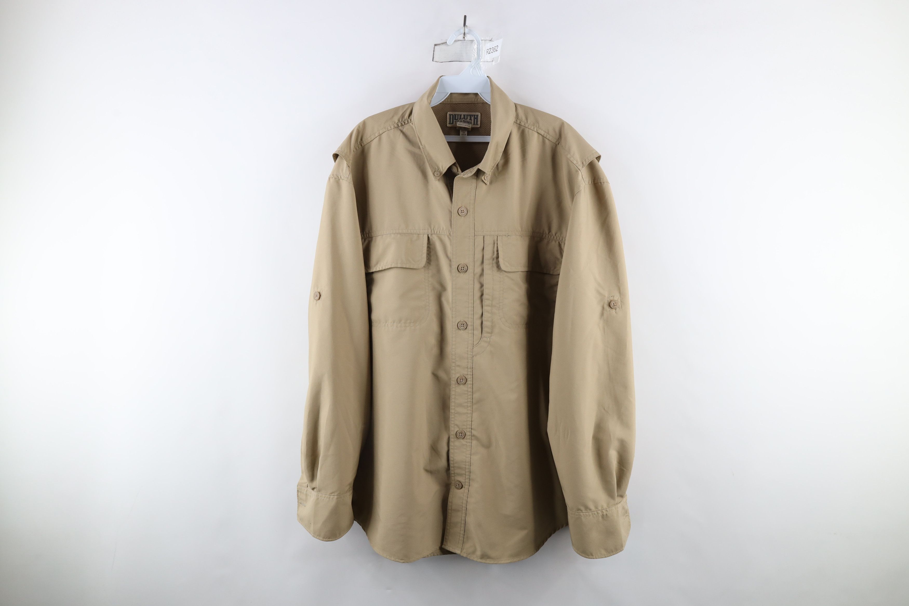 Duluth Trading Company × Vintage Duluth Trading Co Action Long Sleeve Button Down Shirt Beige Size US L / EU 52-54 / 3 - 1 Thumbnail