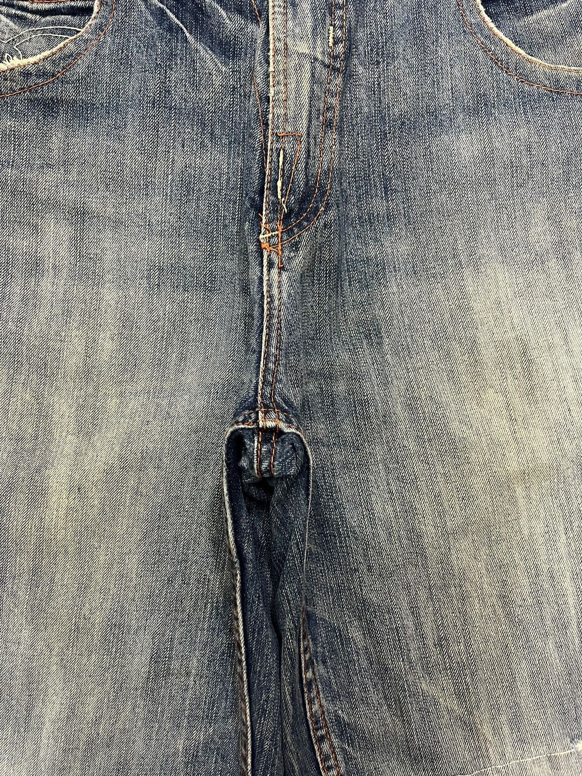 LRG Vintage Japanese Brand Mud Wash Distress Jean Shorts Size US 34 / EU 50 - 3 Thumbnail
