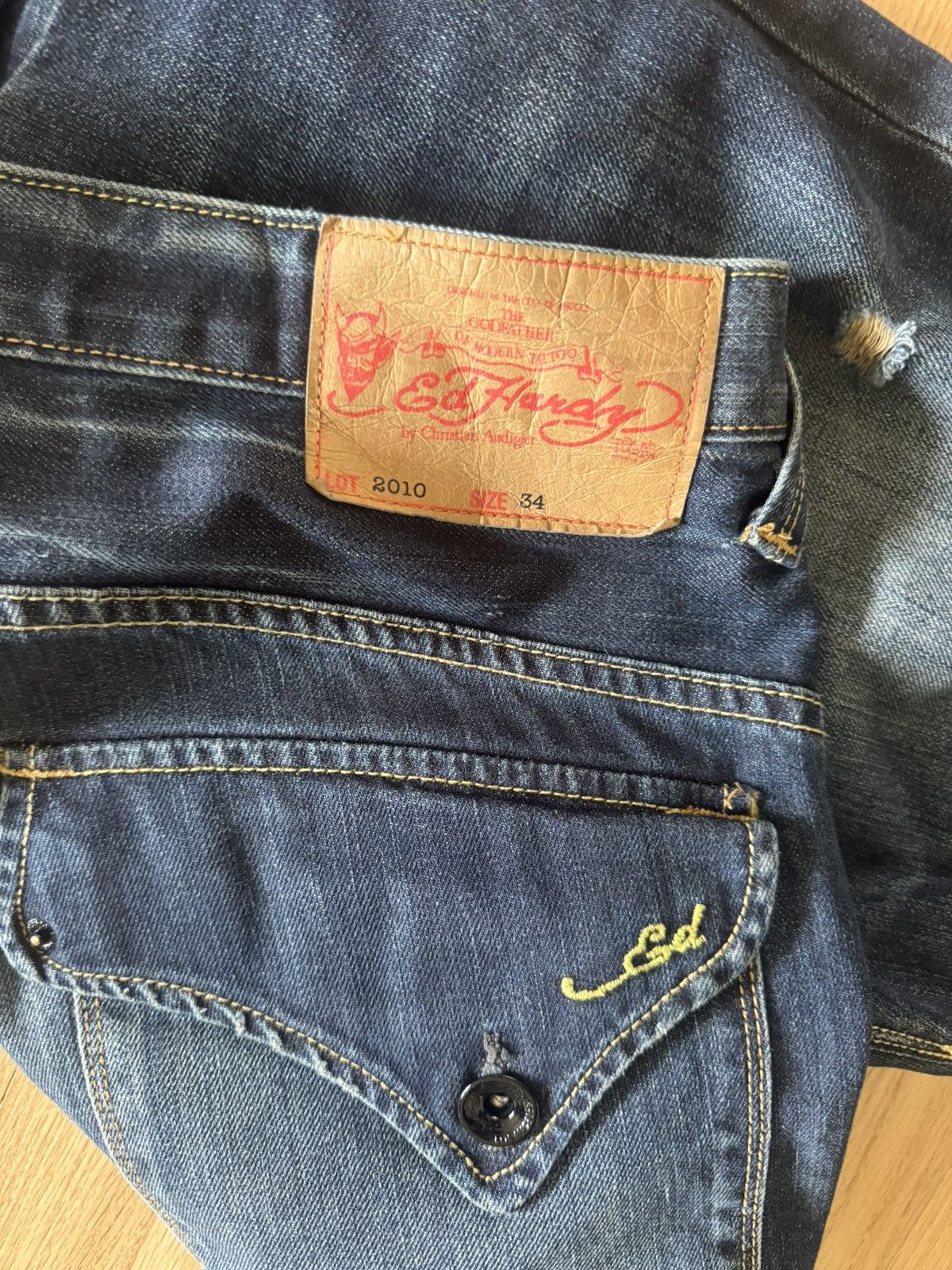 Ed Hardy Ed Hardy Blue denim jeans Size US 33 - 5 Thumbnail