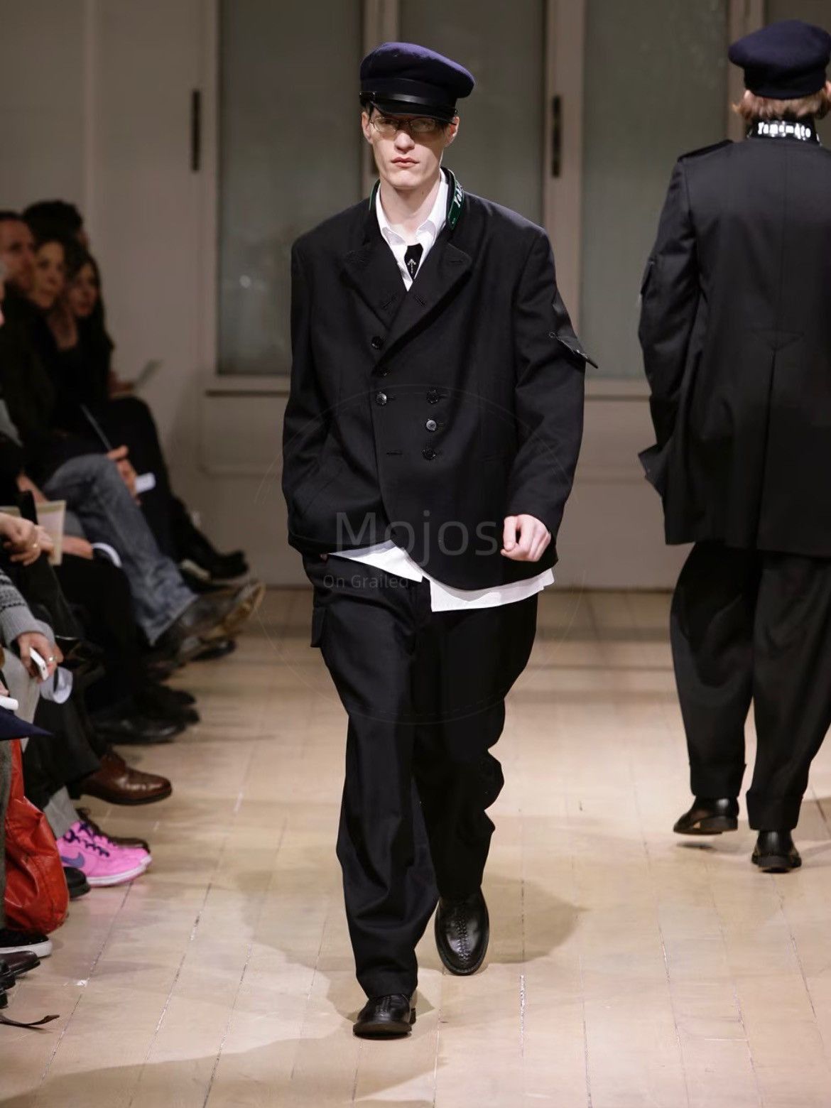 Yohji Yamamoto Yohji Yamamoto Pour Homme 08AW Leather Logo Neck Jacket-250 Size US M / EU 48-50 / 2 - 9 Thumbnail