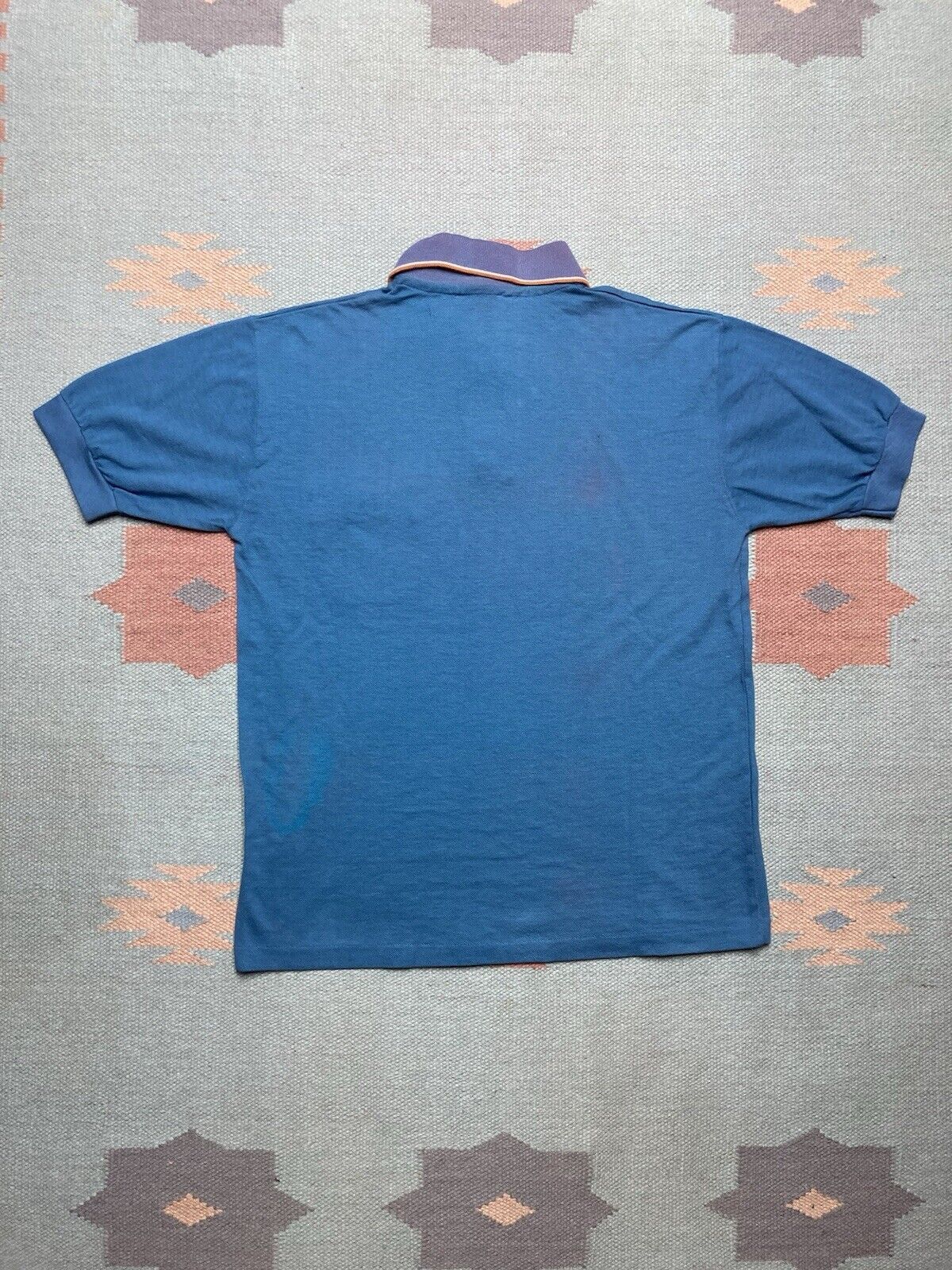 Vintage VTG 70s munsingwear polo shirt blue golf combed cotton large Size US L / EU 52-54 / 3 - 8 Thumbnail