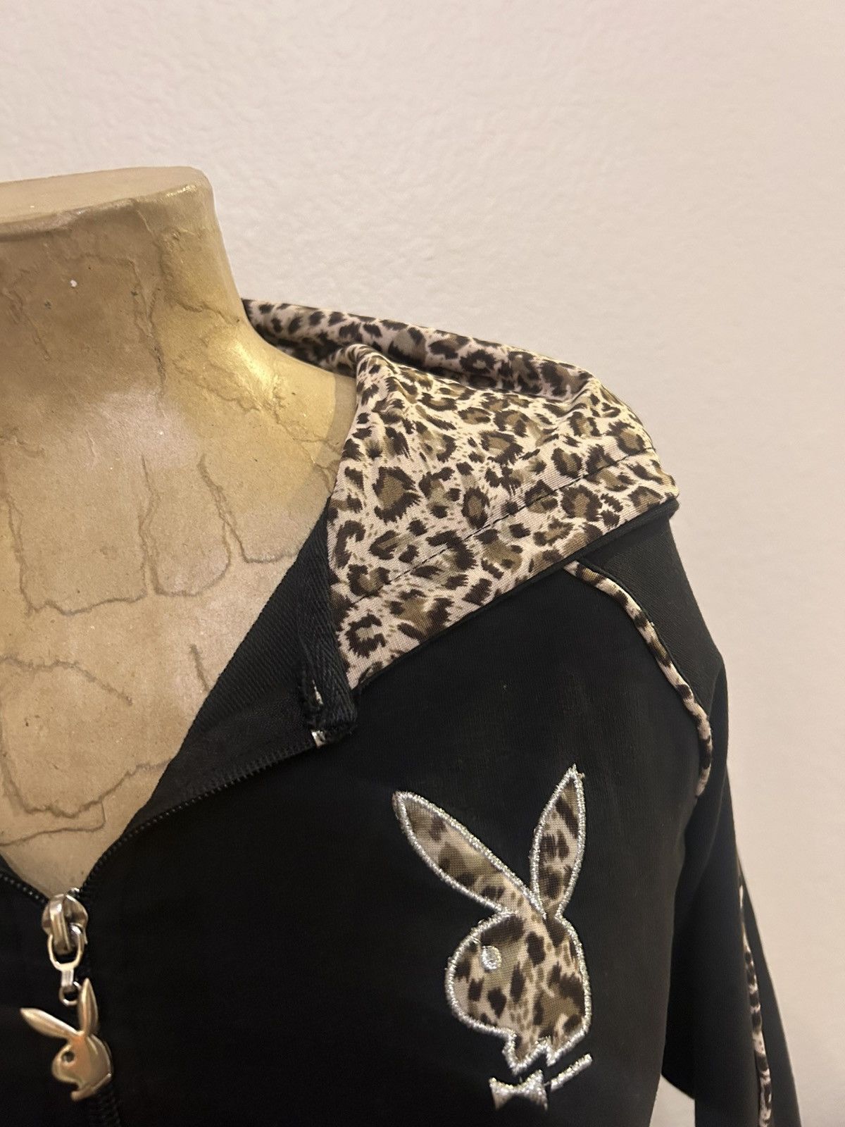 Playboy Vintage 90s/2000s Playboy Leopard Print Zip Up Size M / US 6-8 / IT 42-44 - 4 Thumbnail