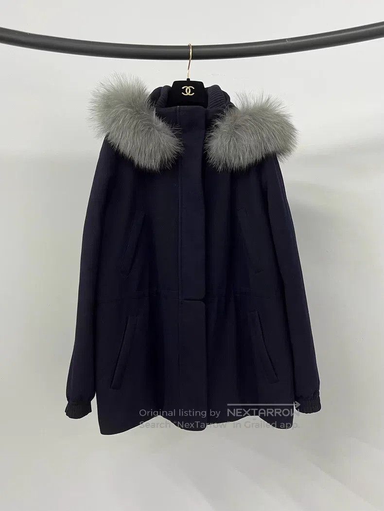 Loro Piana Loro Piana Classic Fur Collar Icery Ski Jacket, Cashmere w Size L / US 10 / IT 46 - 1 Thumbnail