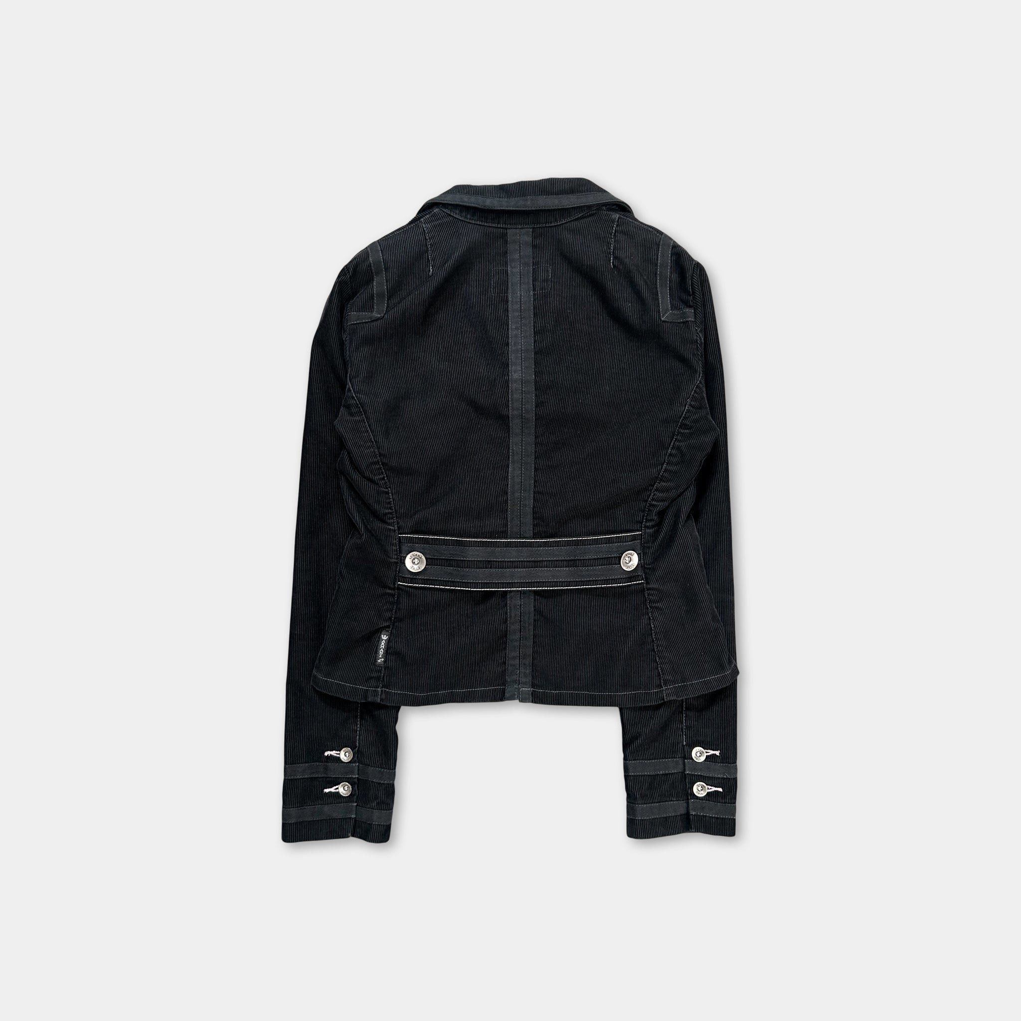 Armani Armani Jeans Victorian Black Corduroy Jacket Size US L / EU 52-54 / 3 - 5 Thumbnail