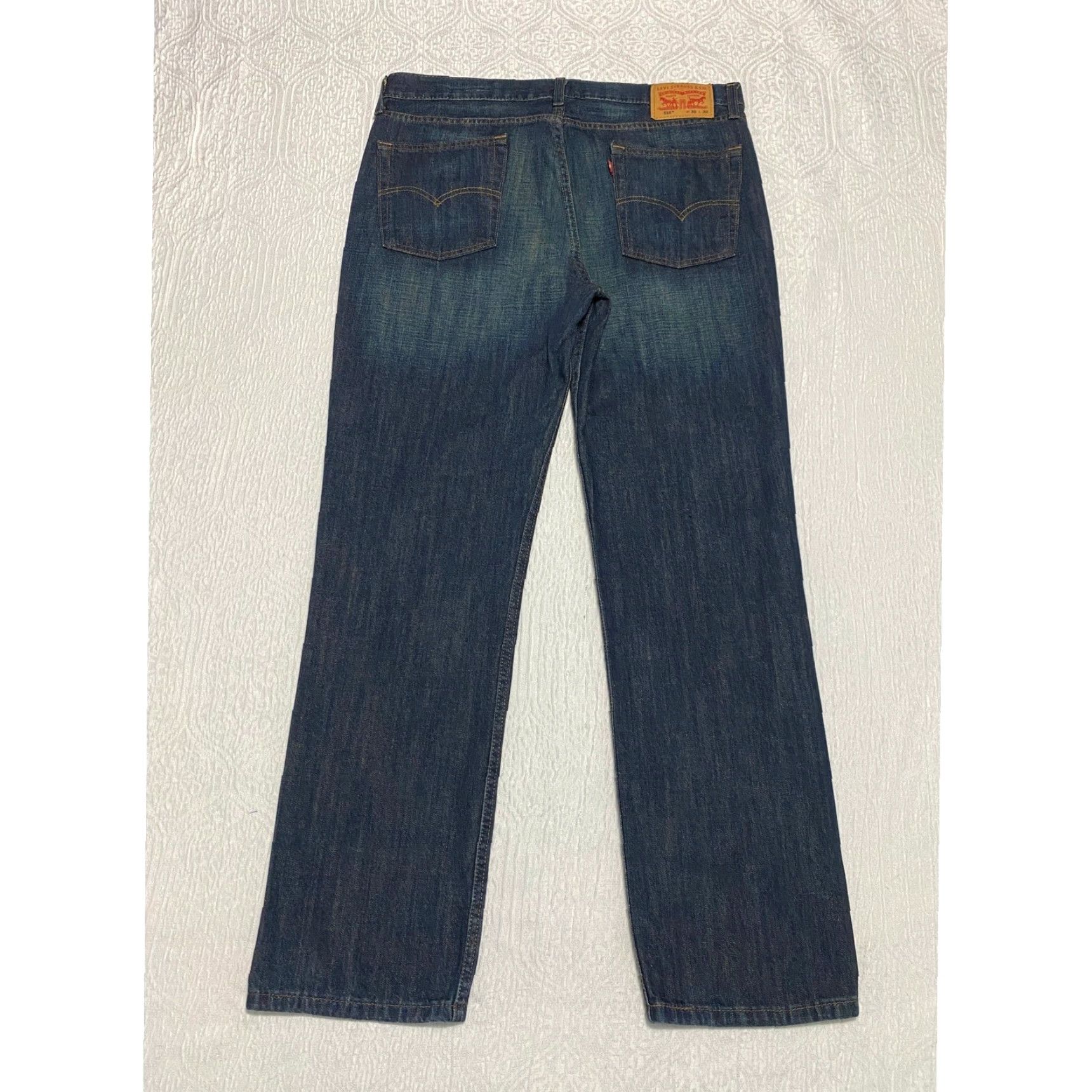 Levi's Levis 514 Levi's 514 Straight Fit Jeans 36x32 Denim Blue 5-Pocket Mens Regular Straight Jeans - Dark Wash Cotton Denim Men Jeans 36 Inseam Blue Size US 36 / EU 52 - 2 Thumbnail