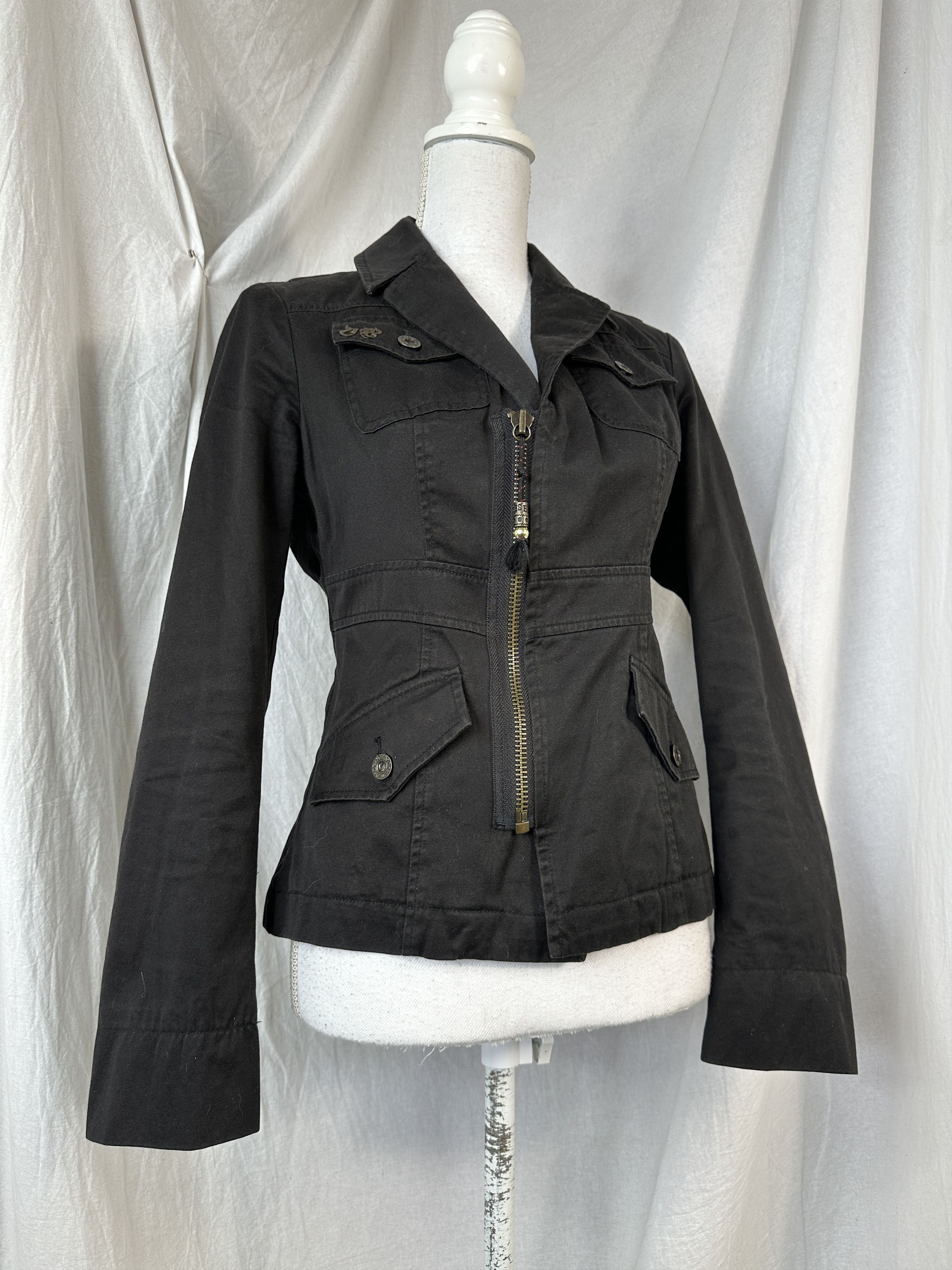 Diesel × Vintage Vintage Diesel Asymmetrical Zip Woman's Jacket Size M / US 6-8 / IT 42-44 - 6 Thumbnail