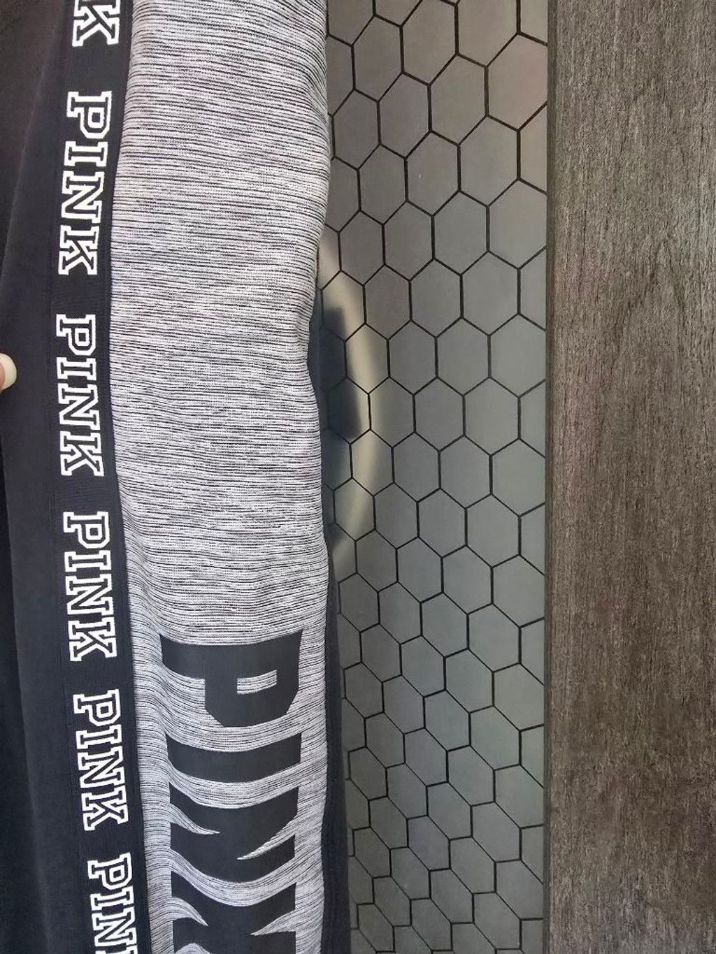 Pink Women's PINK Black Gray Leggings M Size 29" - 4 Thumbnail