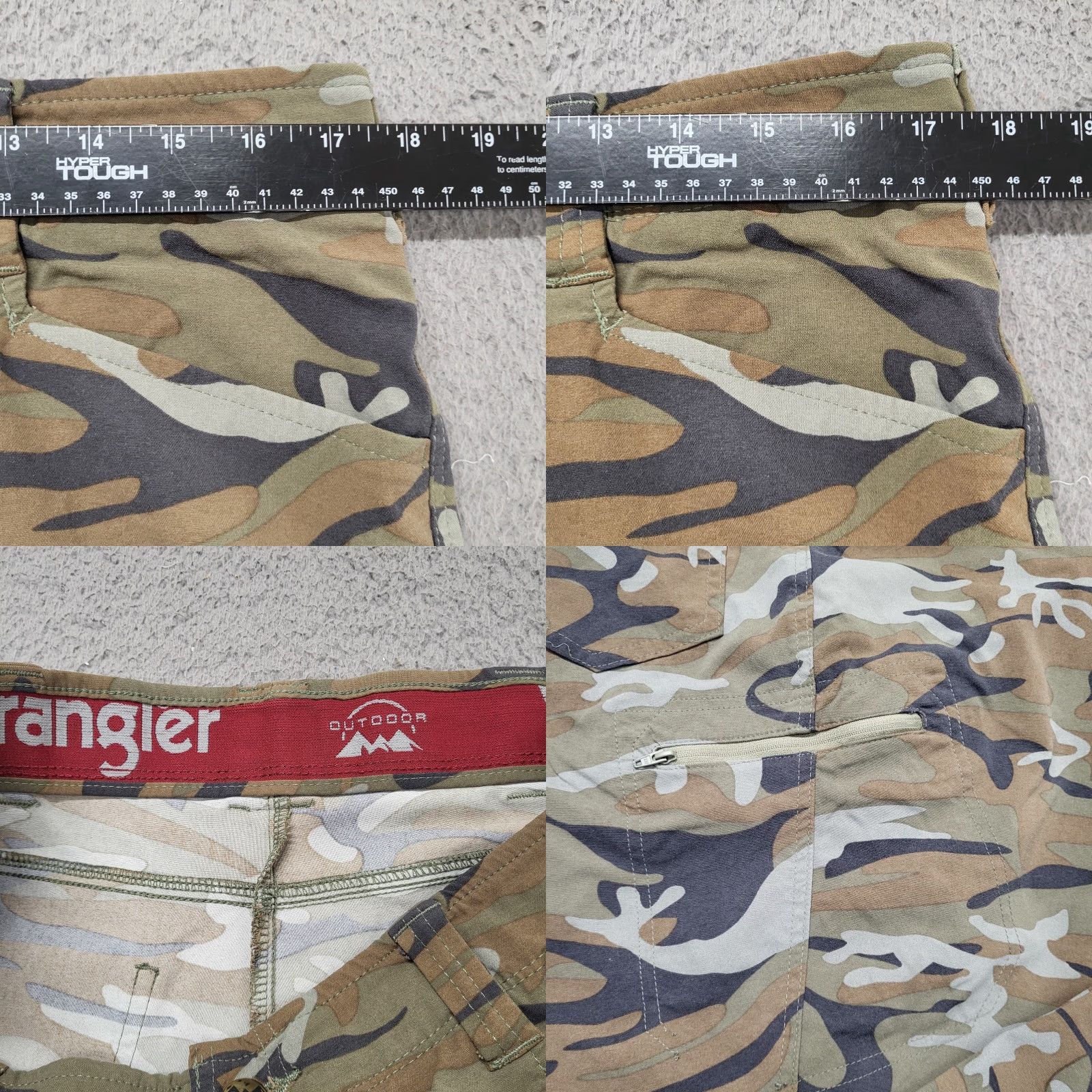 Wrangler Wrangler Outdoor Series Pants Mens 34x29.5 Brown Camo Stretch Lightweight Outdoor Cargo Pants Mens Reg/Regular Size US 34 / EU 50 - 8 Thumbnail