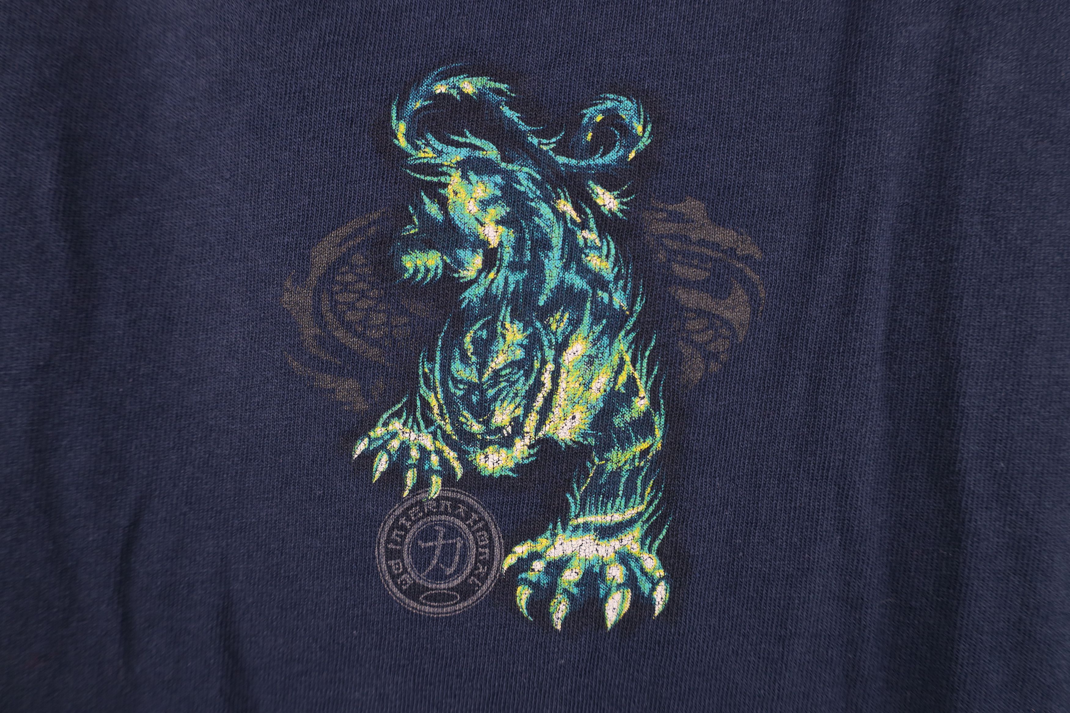 Vintage Vintage 90s Y2K Streetwear Dragon Tiger Flames T-Shirt Size US L / EU 52-54 / 3 - 4 Thumbnail