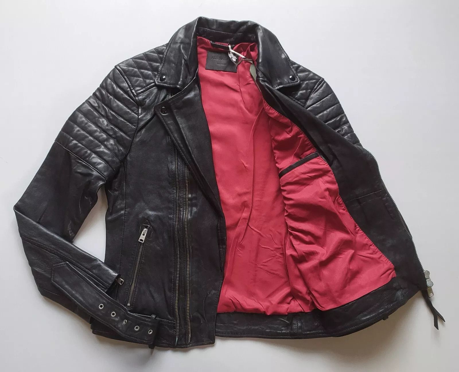 Allsaints ALLSAINTS Bolt Leather Biker Jacket IFD 0748 Size US M / EU 48-50 / 2 - 2 Thumbnail