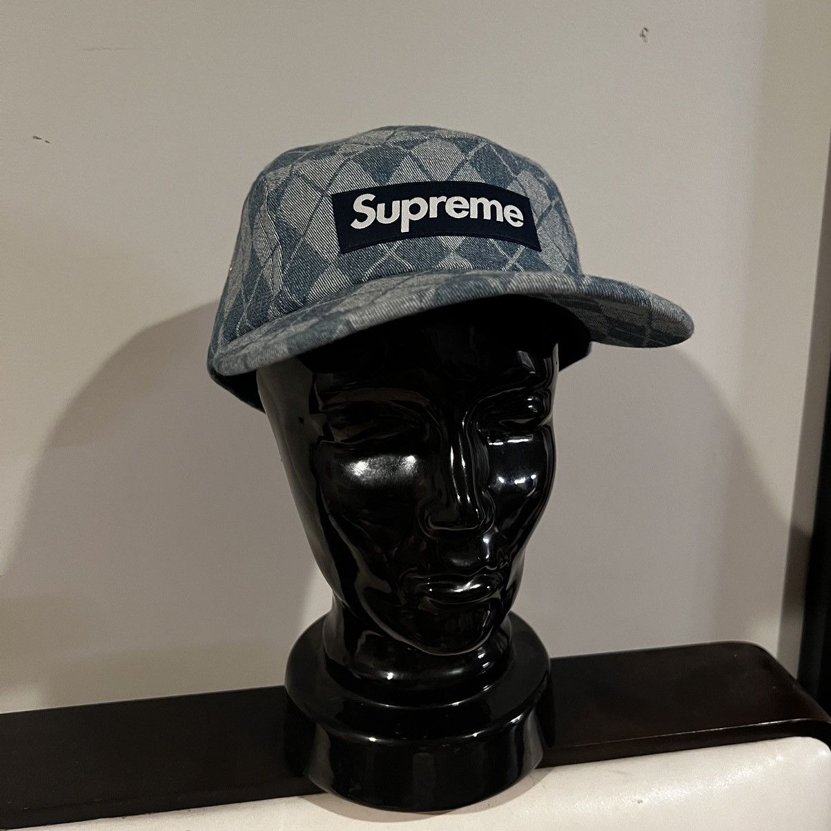 Supreme Supreme Denim Argyle Camp Cap Size ONE SIZE - 24 Thumbnail