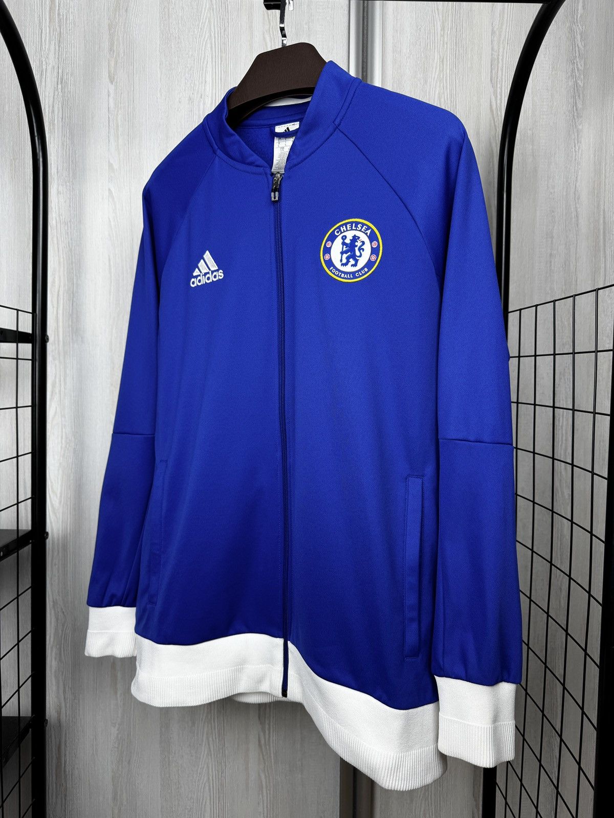 Adidas Adidas Chelsea Anthem soccer football blue track top jacket Size US L / EU 52-54 / 3 - 7 Thumbnail