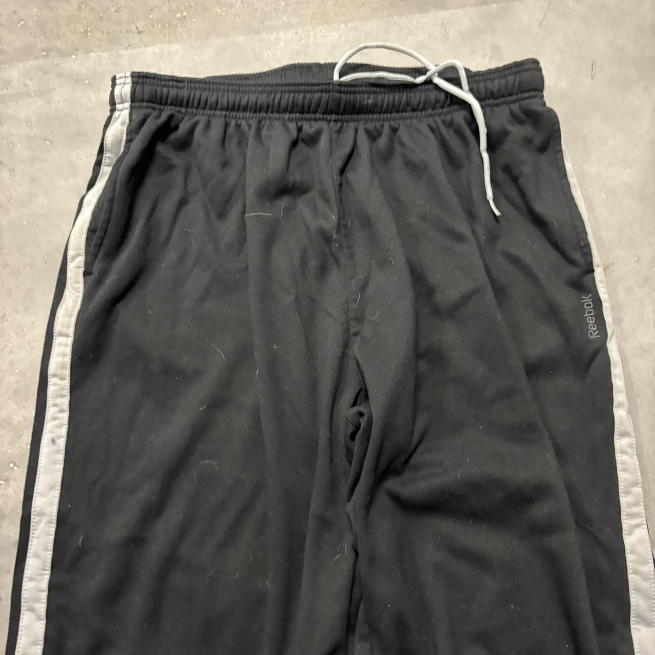 Japanese Brand × Vintage Crazy Vintage Y2K/2000s Baggy Black White Striped Streetwear Skater Track Pants! Size US 36 / EU 52 - 3 Thumbnail