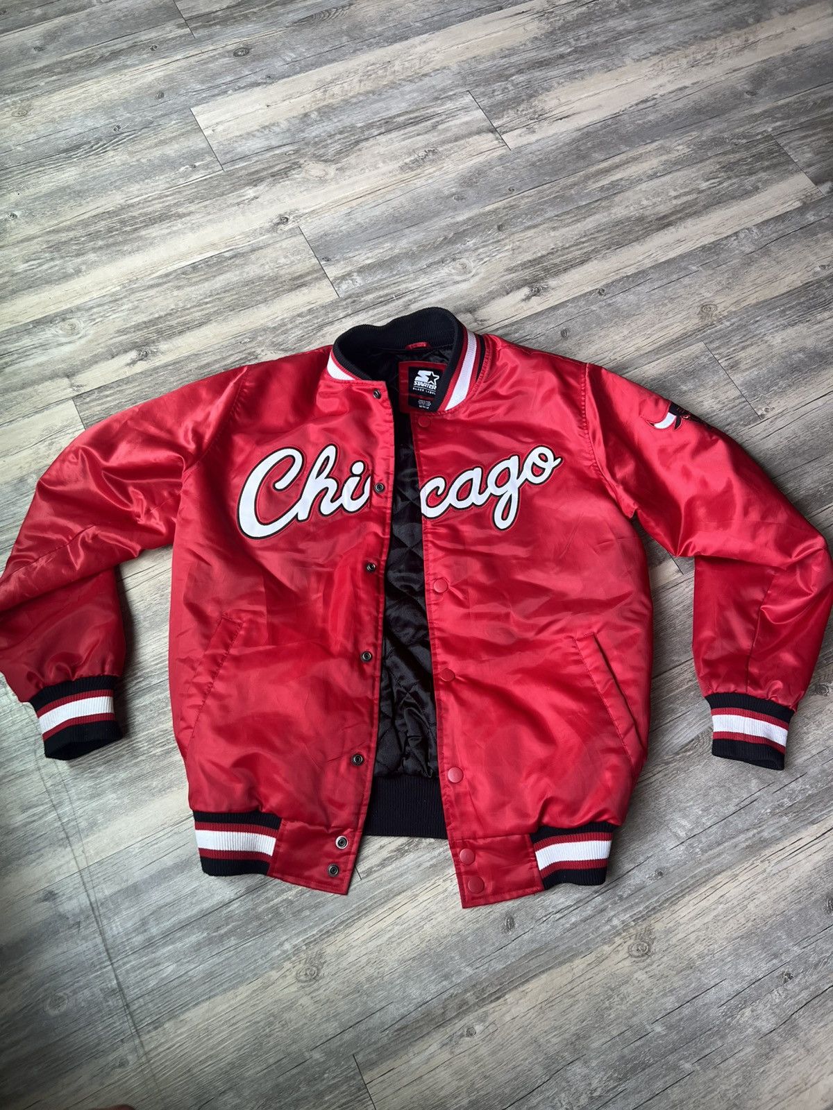 Starter NBA Chicago Bulls Script G-III Starter Black Label Jacket Size US M / EU 48-50 / 2 - 1 Thumbnail