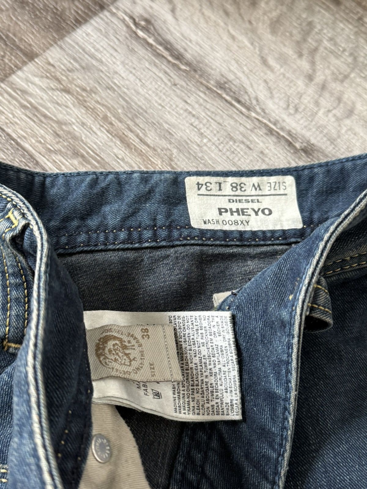 Diesel Diesel Pheyo Jeans Men’s Distressed Pants Denim Straight Size US 38 / EU 54 - 7 Thumbnail