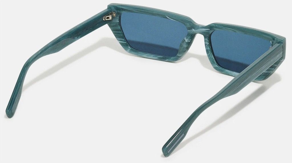 Alexander McQueen !DS! Alexander Mcqueen MQ0302S Marble Turqoise Sunglasses Size ONE SIZE - 17 Thumbnail