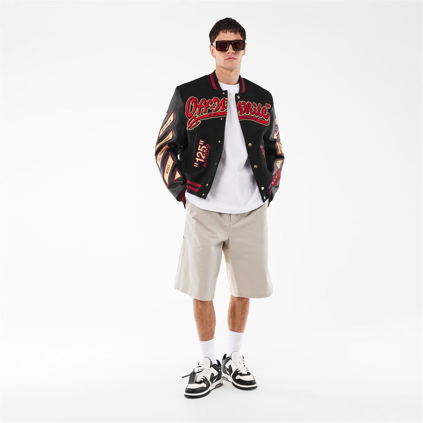 Off-White o1g2r1mq0326 Tailored Fit Shorts in Beige/Grey Size US 36 / EU 52 - 5 Thumbnail