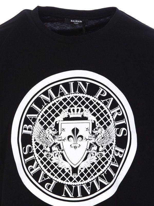 Balmain o1s1wg111025 Flock Model Tee in Black Size US L / EU 52-54 / 3 - 4 Thumbnail