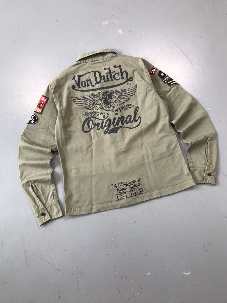 Vintage × Von Dutch Crazy Von Dutch SpellOut patchwork button up chore shirt Size US S / EU 44-46 / 1 - 8 Thumbnail