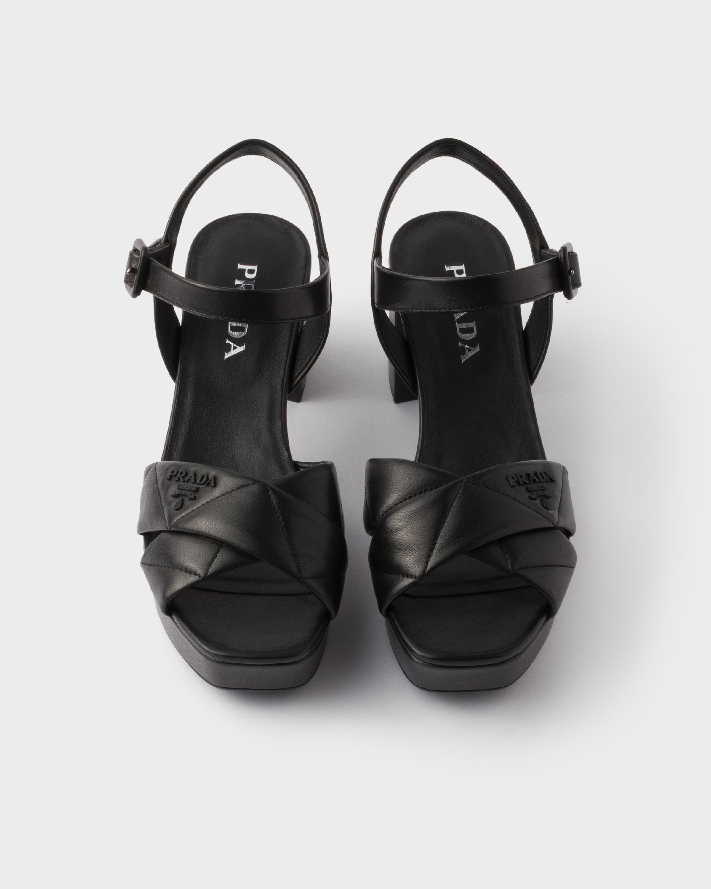 Prada Prada 65mm Quilted Platform Sandal Ankle Strap Block Heel 38 Size US 8 / IT 38 - 11 Thumbnail