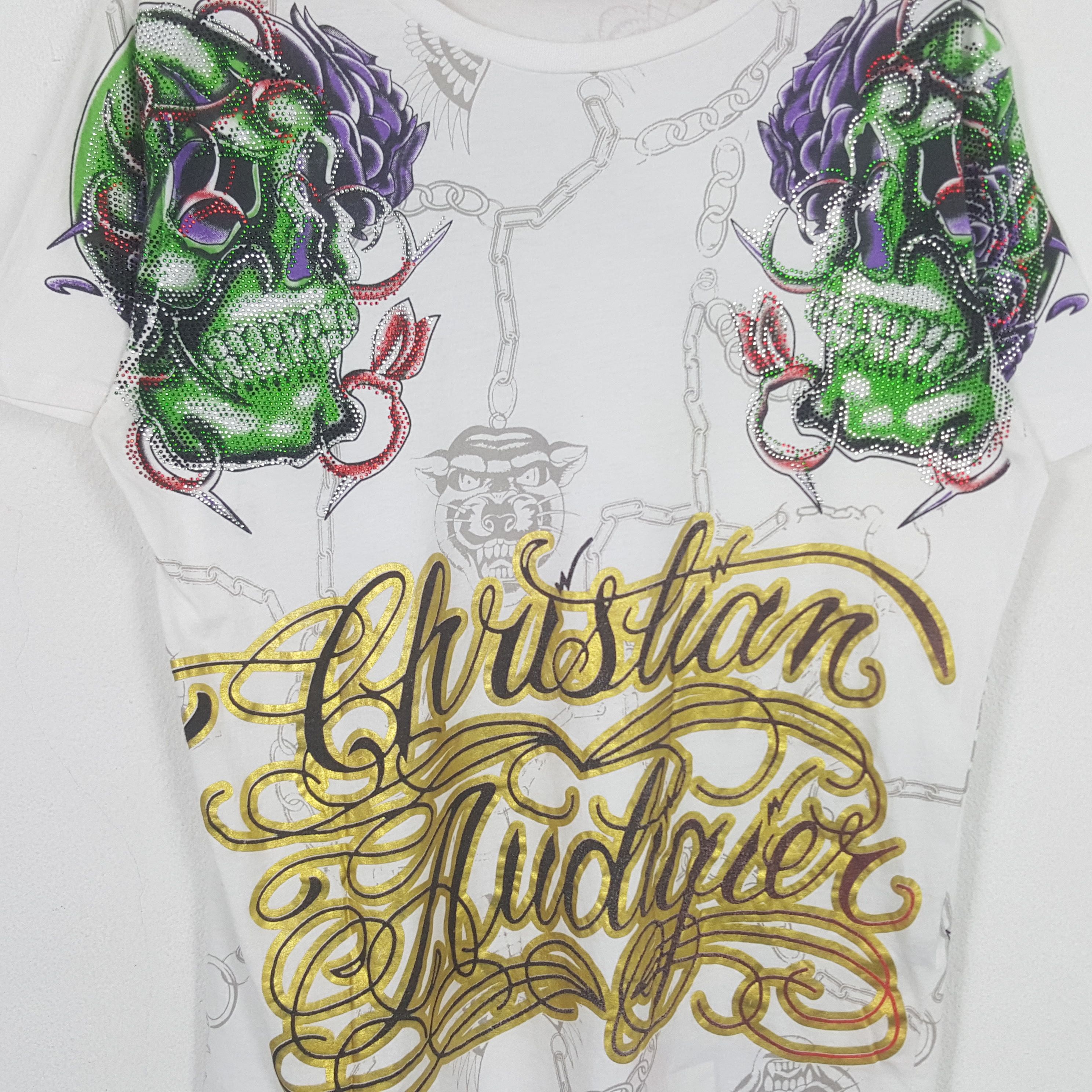 Christian Audigier Vintage Christian Audigier Los Angeles Skull Tshirt RR9 Size US L / EU 52-54 / 3 - 2 Thumbnail