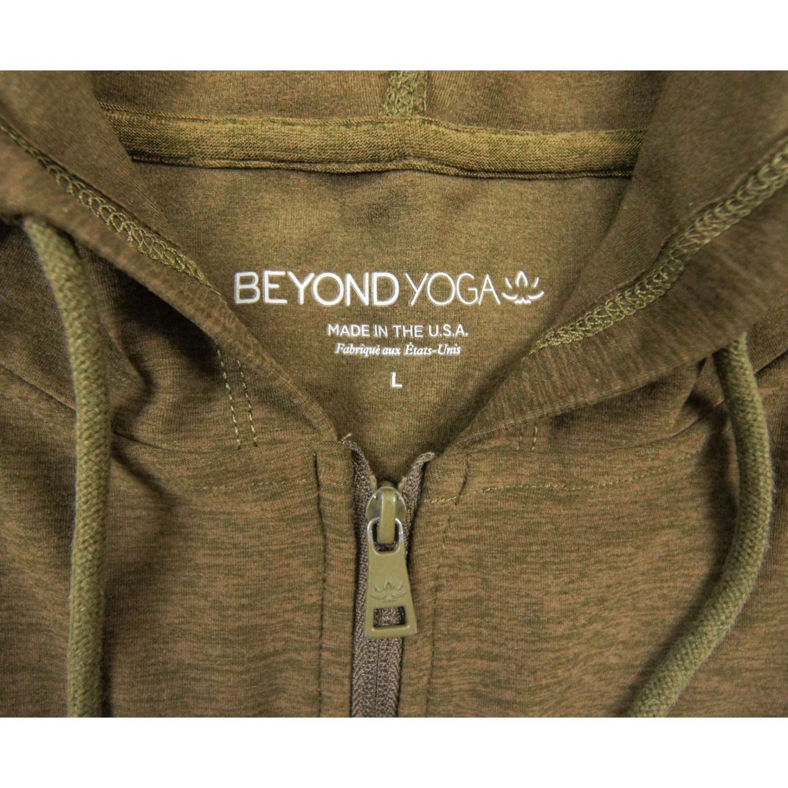 Beyond Yoga Beyond Yoga Womens Large Green Hoodie Full Zip Stretch Active Sleeves Ladies Green Size L / US 10 / IT 46 - 6 Thumbnail
