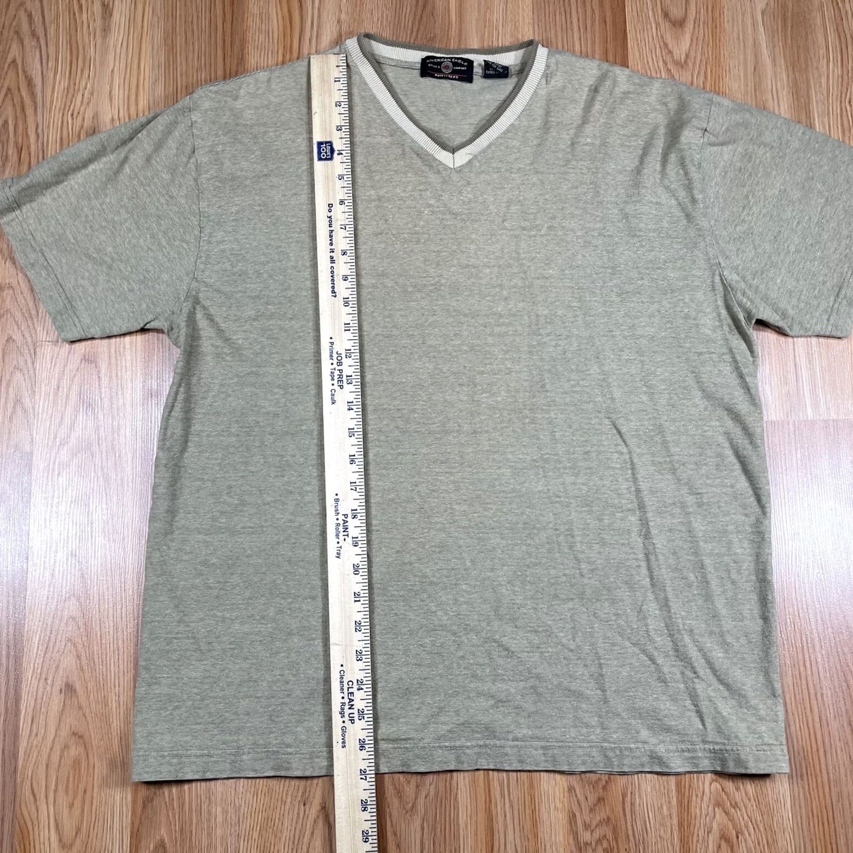 American Eagle Outfitters American Eagle Outfitters T-Shirt Mens Size L Large Beige V-Neck 100% Cotton Size US L / EU 52-54 / 3 - 3 Thumbnail