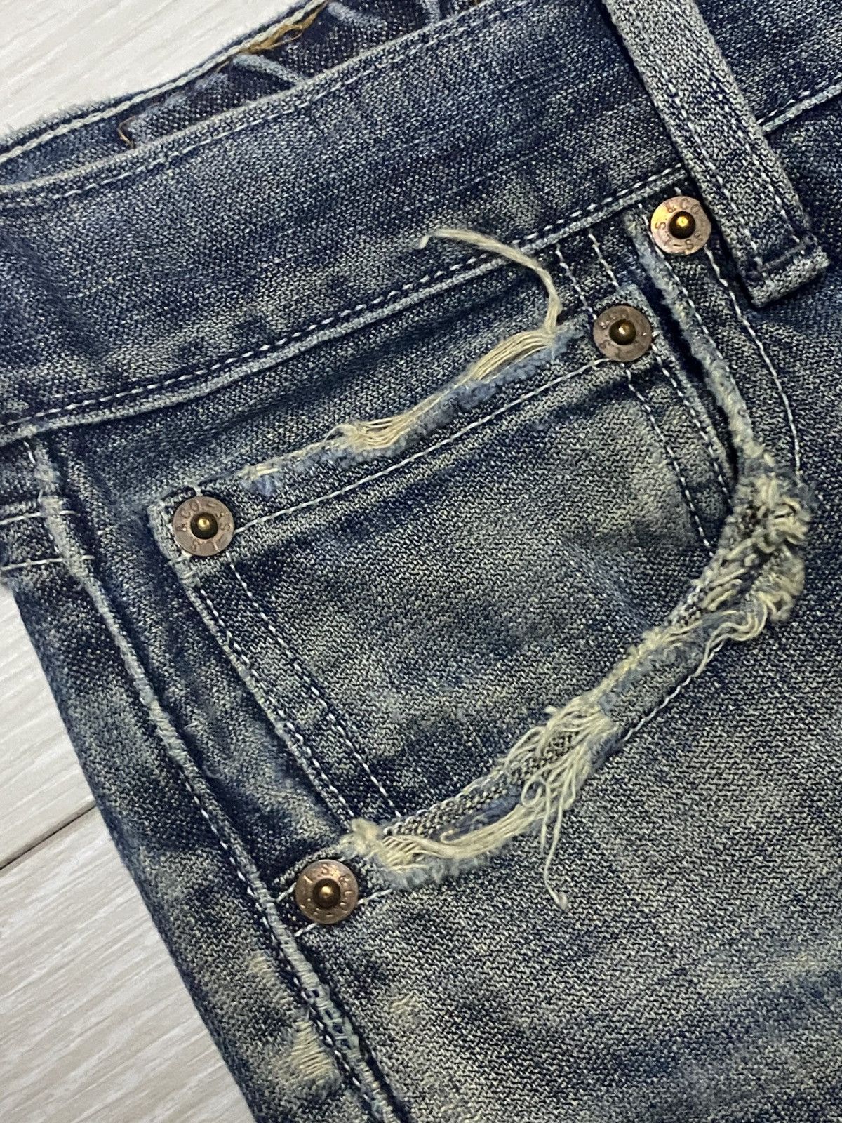 Levi's Vintage Levis 503 Button J38 Mud wash Distressed Baggy Jeans Size US 29 - 11 Thumbnail