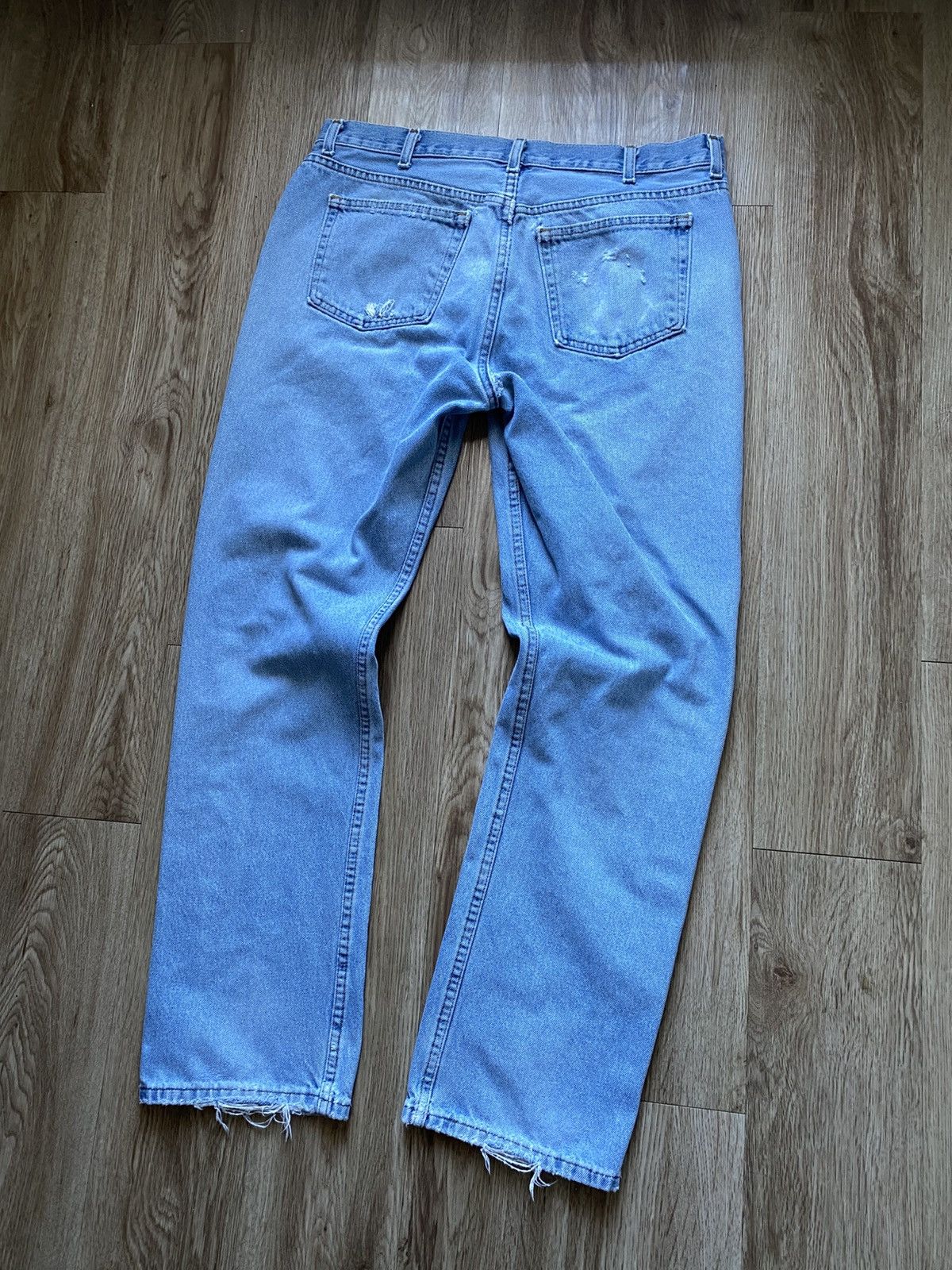 Vintage Vintage Light Wash Distressed Denim Jeans Size US 34 / EU 50 - 4 Thumbnail