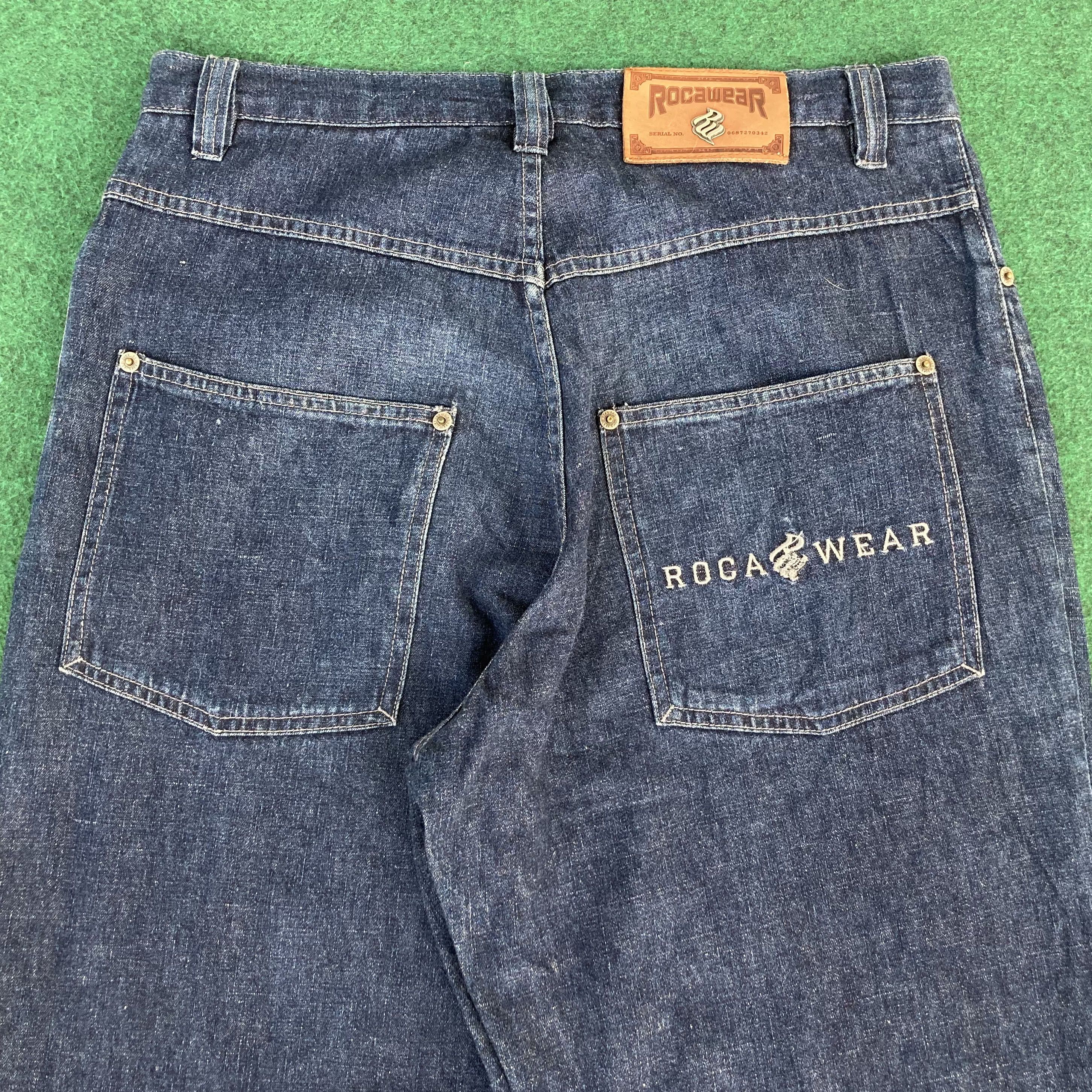 Rocawear × Vintage Vtg RocaWear Baggy Jeans Swag Denim Size US 32 / EU 48 - 11 Thumbnail