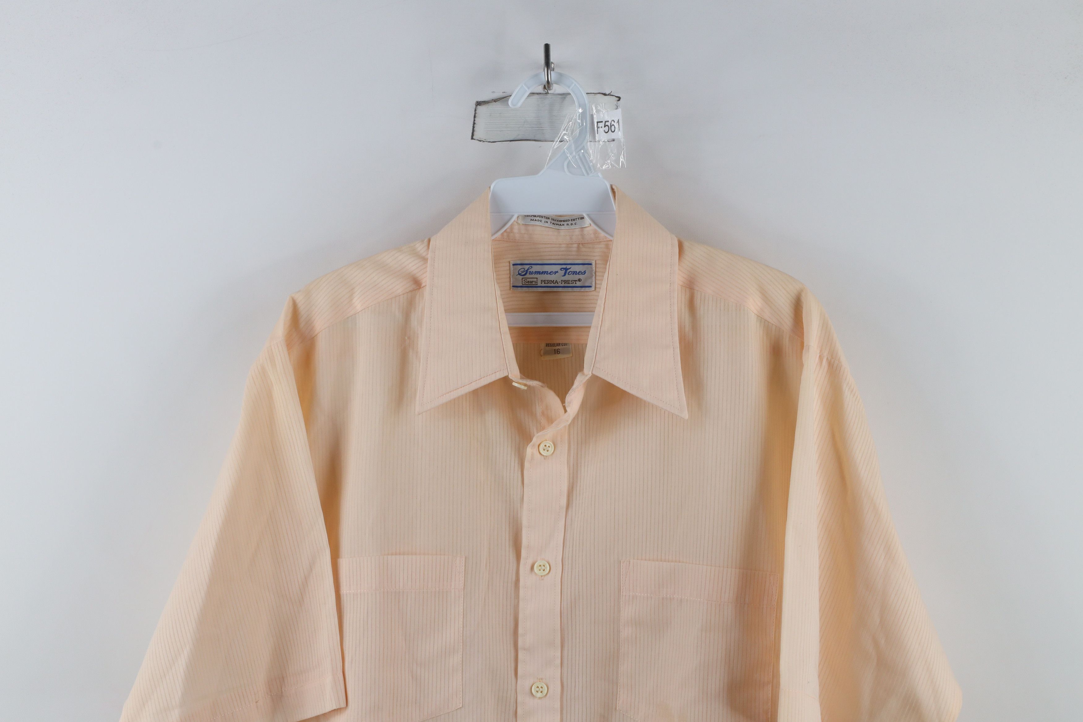 Vintage Vintage 70s Streetwear Short Sleeve Button Shirt Pink Size US L / EU 52-54 / 3 - 2 Thumbnail